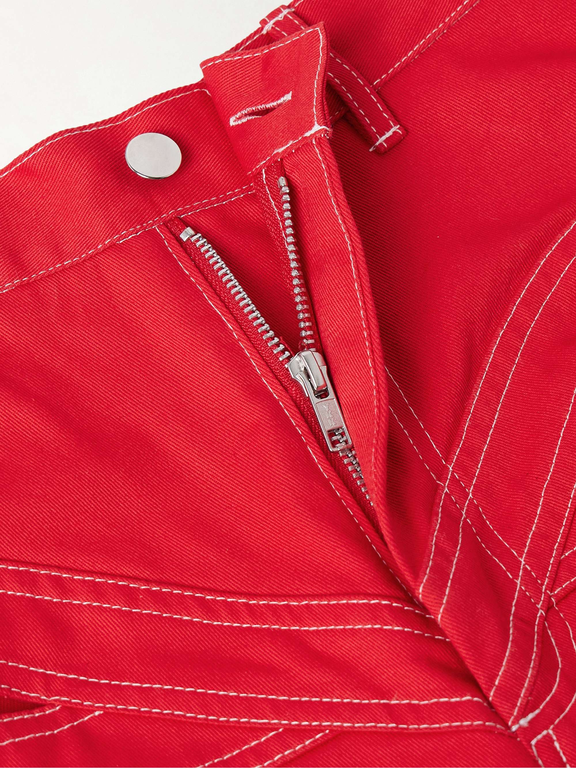 Banana cutout high-rise barrel-leg jeans view