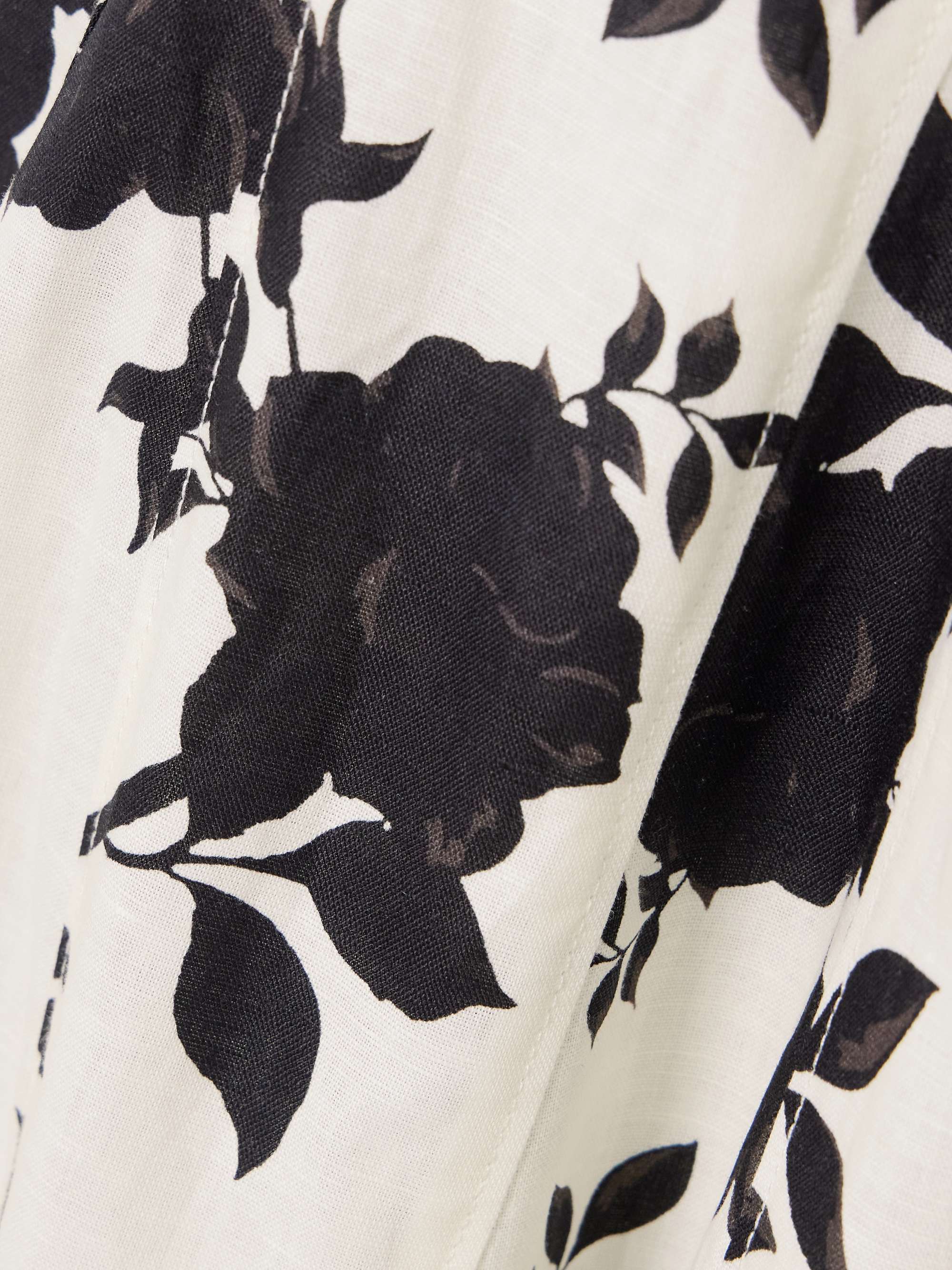 Floral-print linen and cotton-blend midi dress view