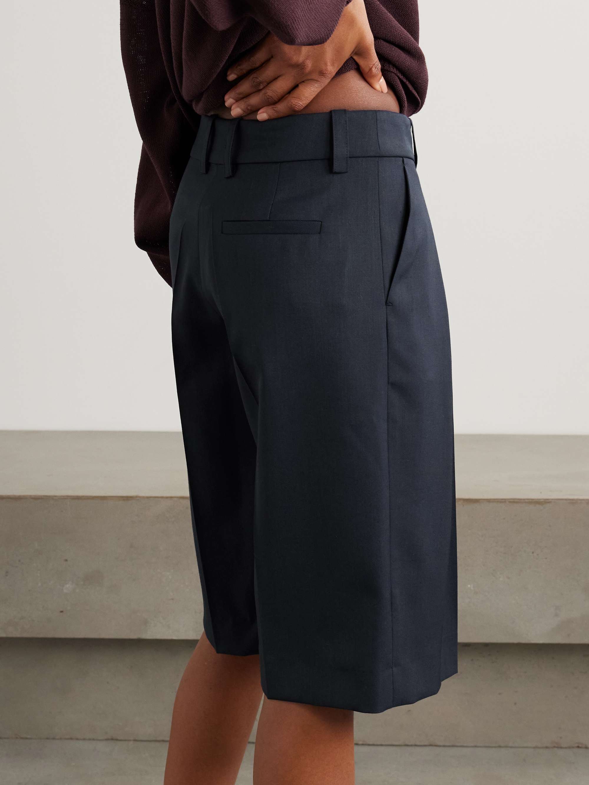 Bilbao pleated twill shorts view