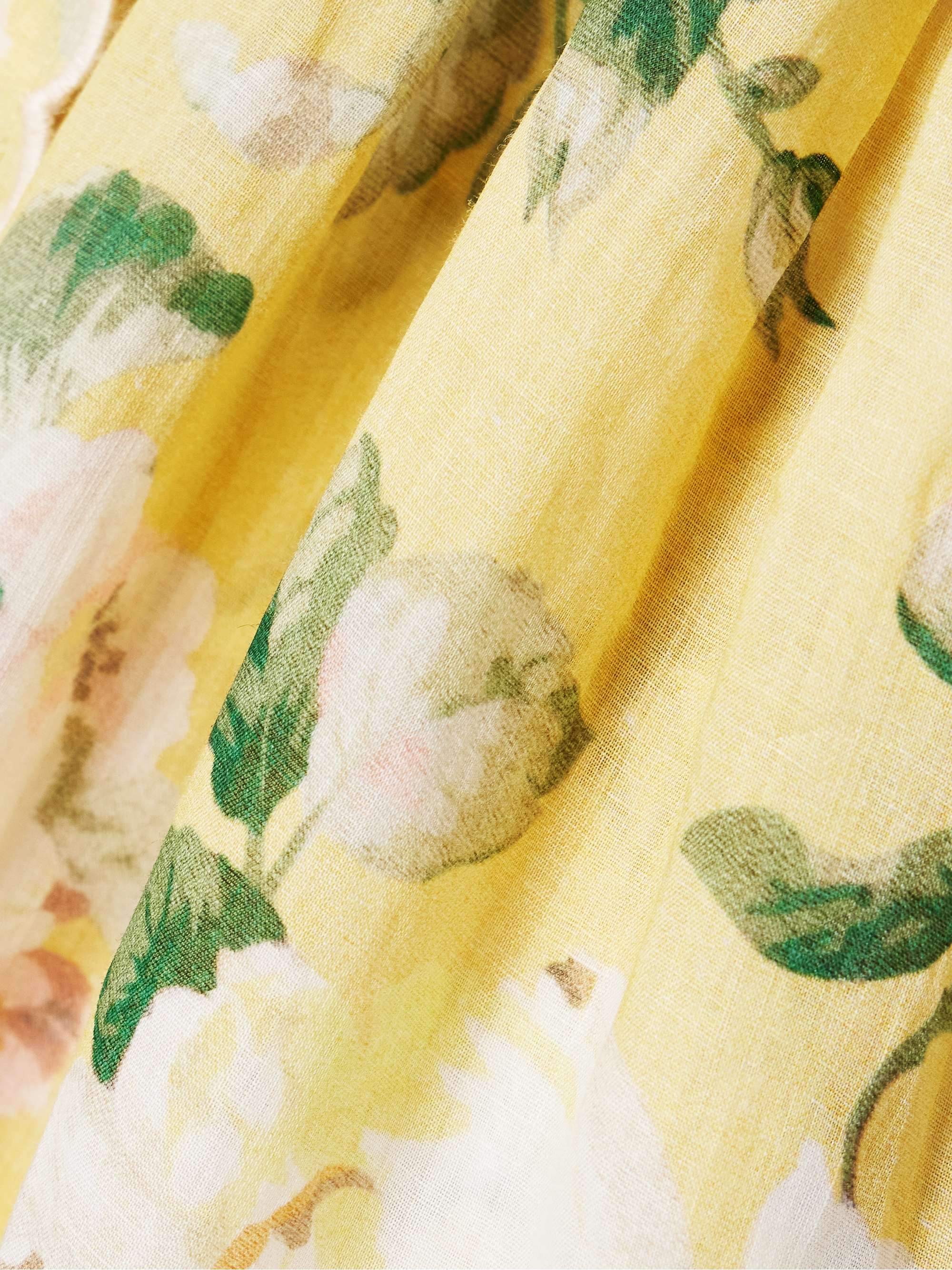 Acacia scalloped floral-print ramie-voile blouse view