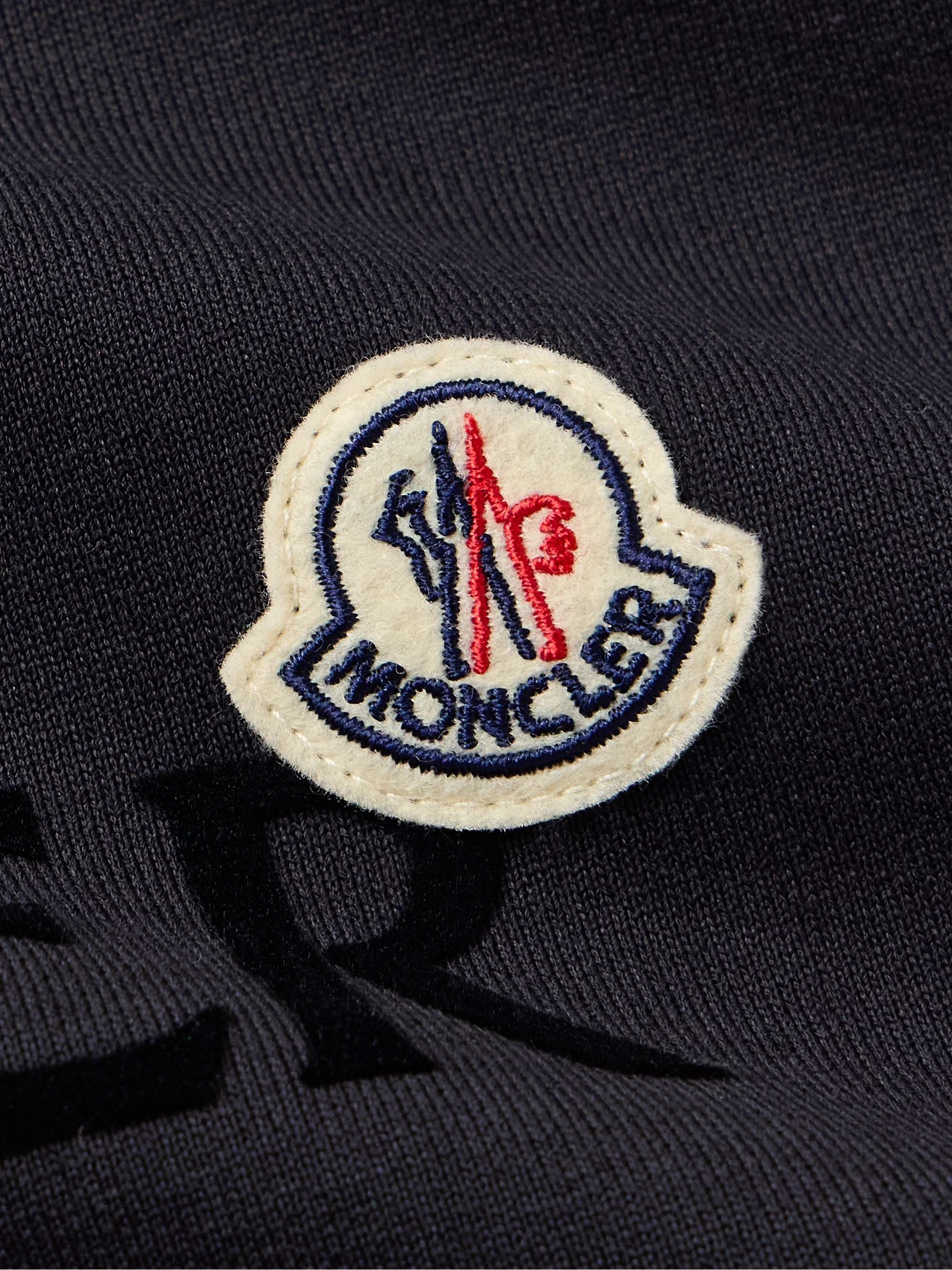 Appliquéd Logo-Flocked Cotton-Jersey Sweatshirt view