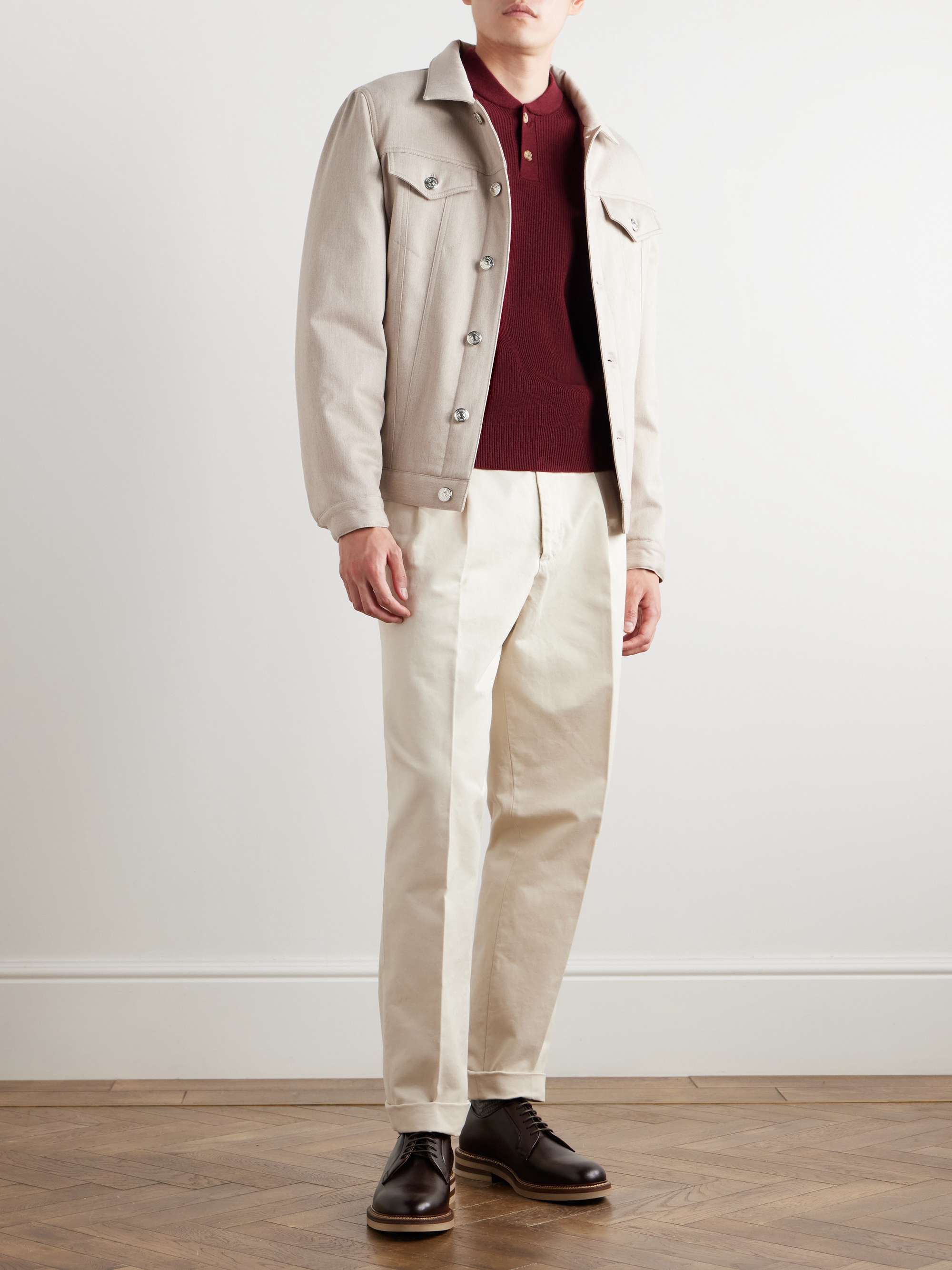 Slim-Fit Ribbed Cashmere Sweater view