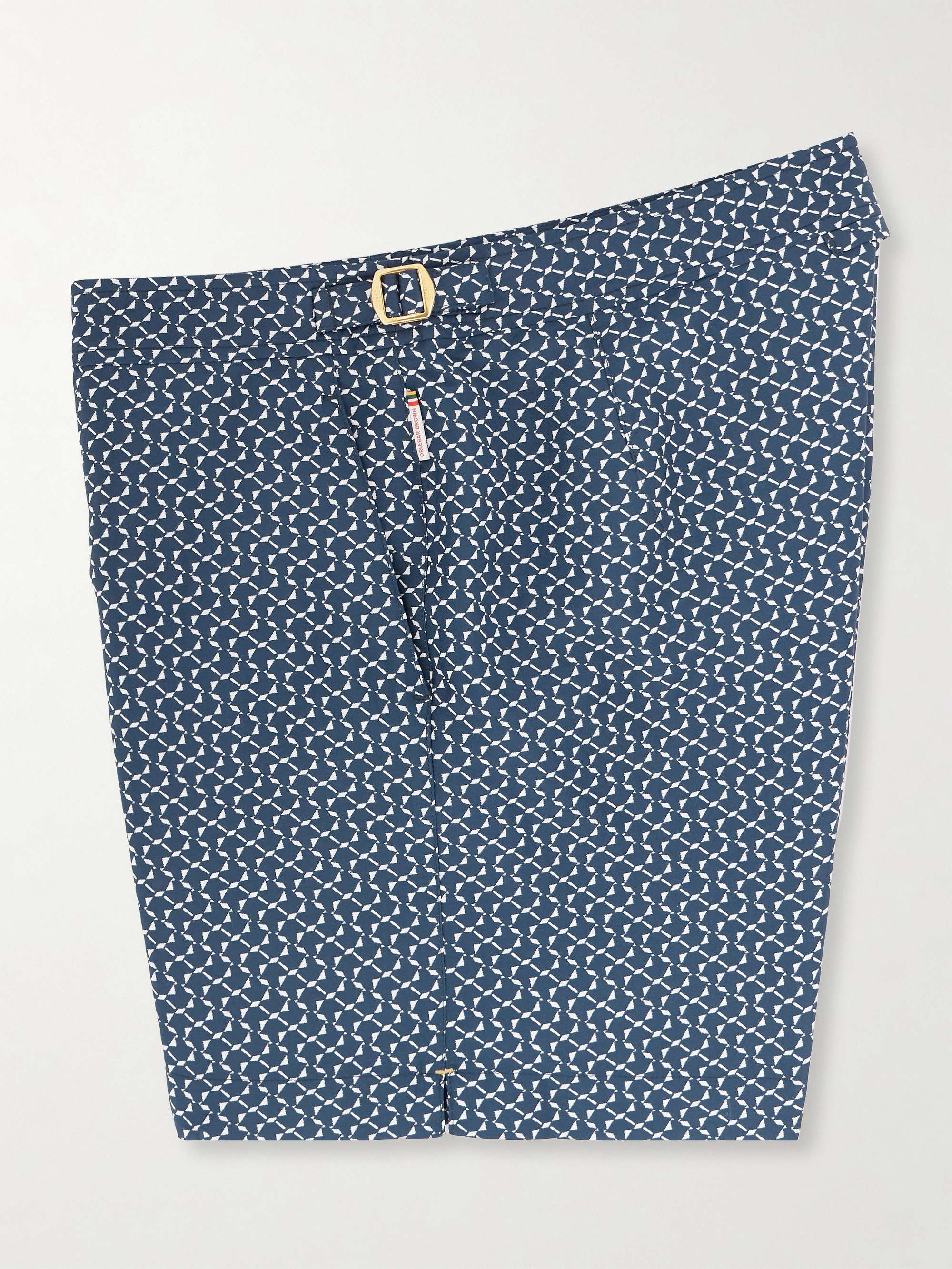 Bulldog Origami Slim-Fit Mid-Length Recycled-Jacquard Swim Shorts view
