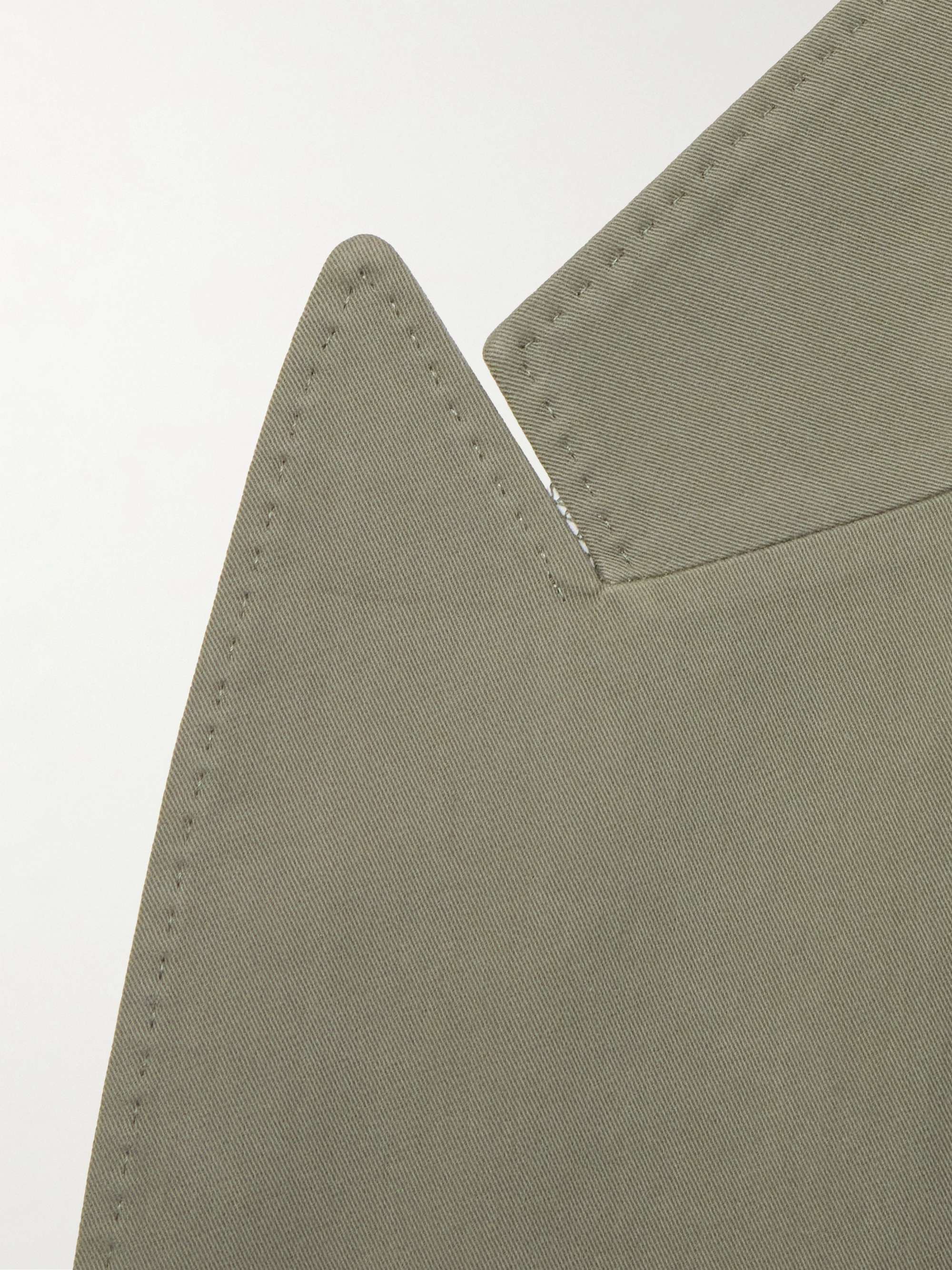 Double-Breasted Cotton-Blend Suit Jacket view