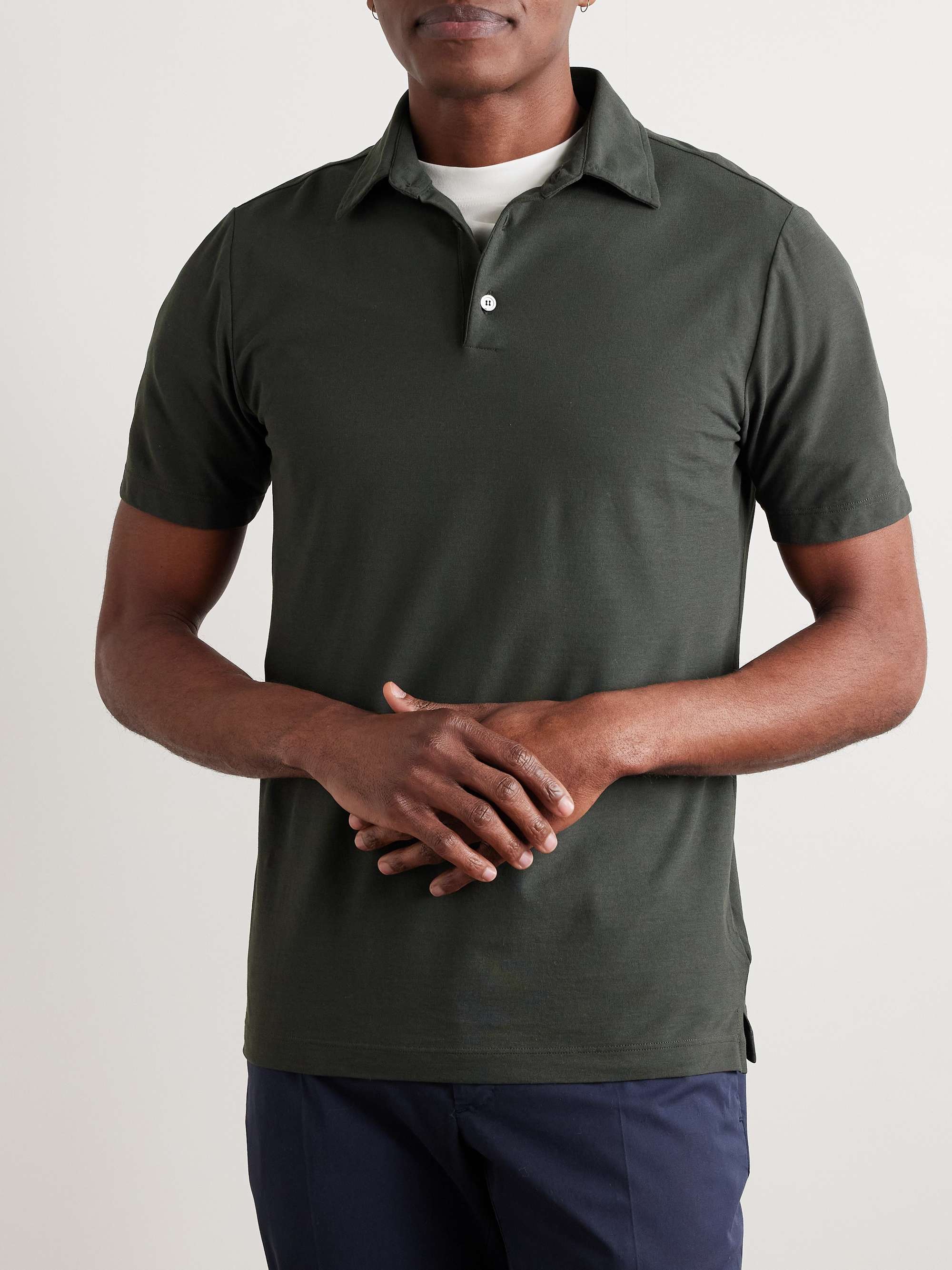 Slim-Fit Ice Cotton Polo Shirt view