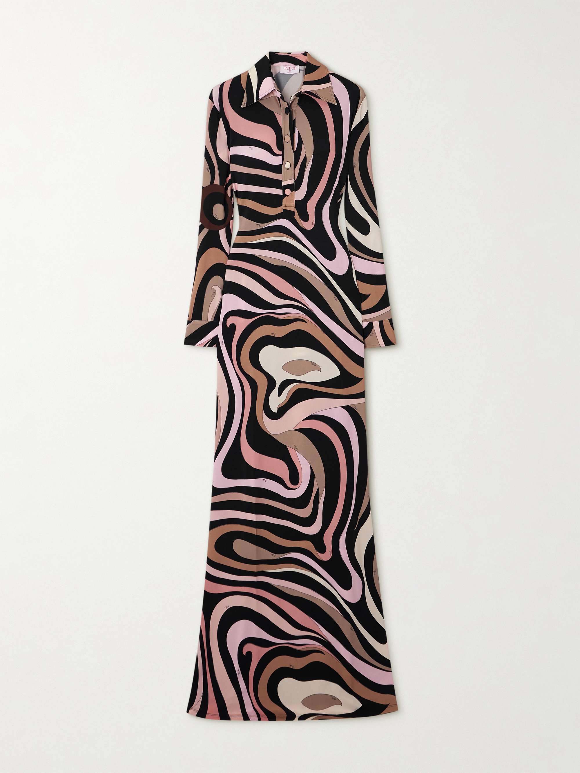 Printed jersey maxi dress view