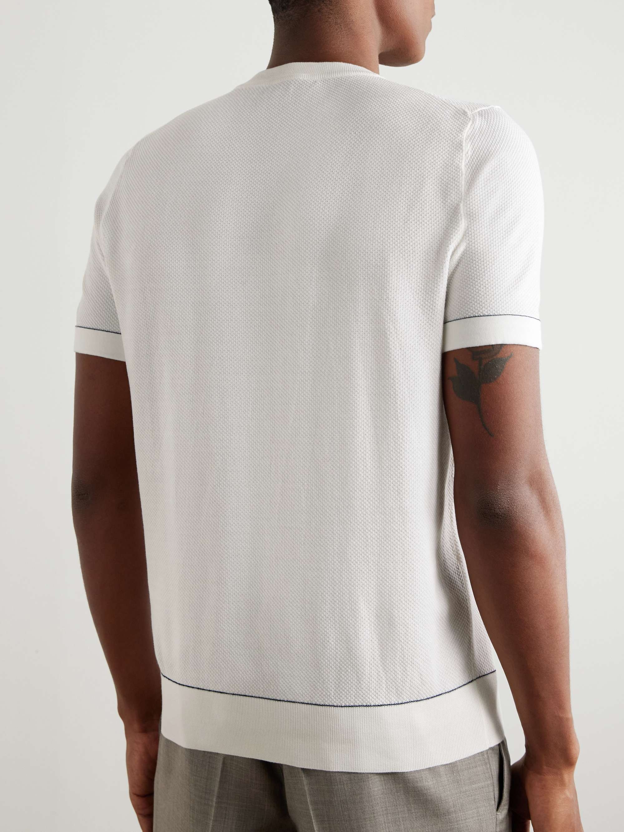 Slim-Fit Sea Island Cotton-Piqué T-Shirt view