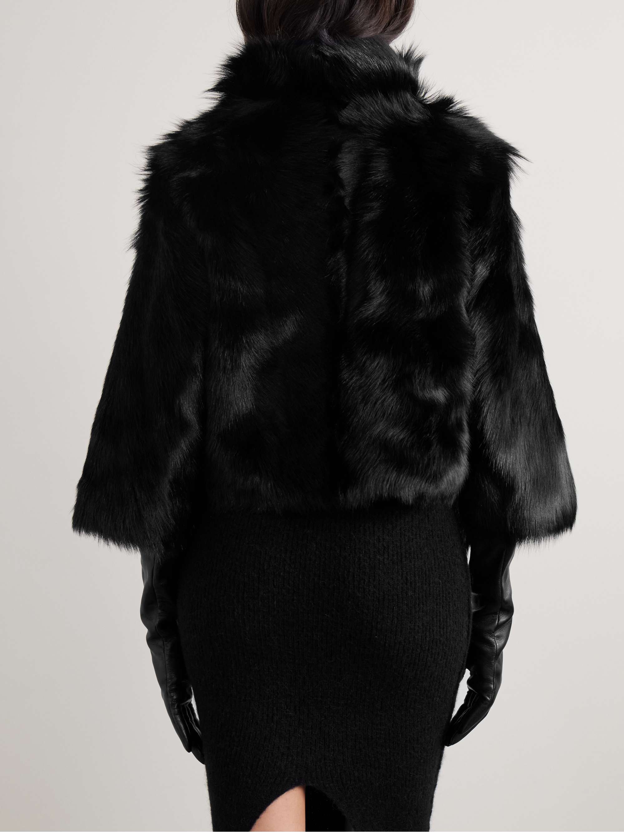 LH cropped shearling jacket view