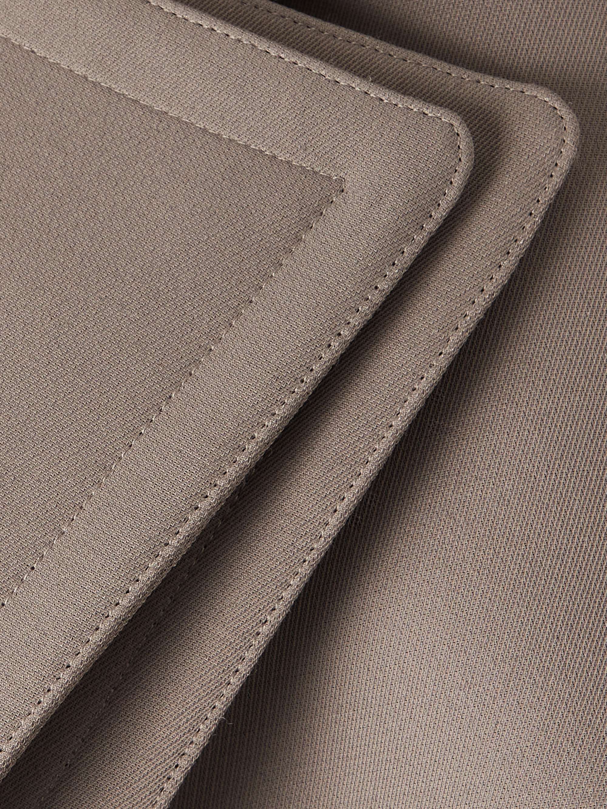 Oversized layered wool-blend twill coat view
