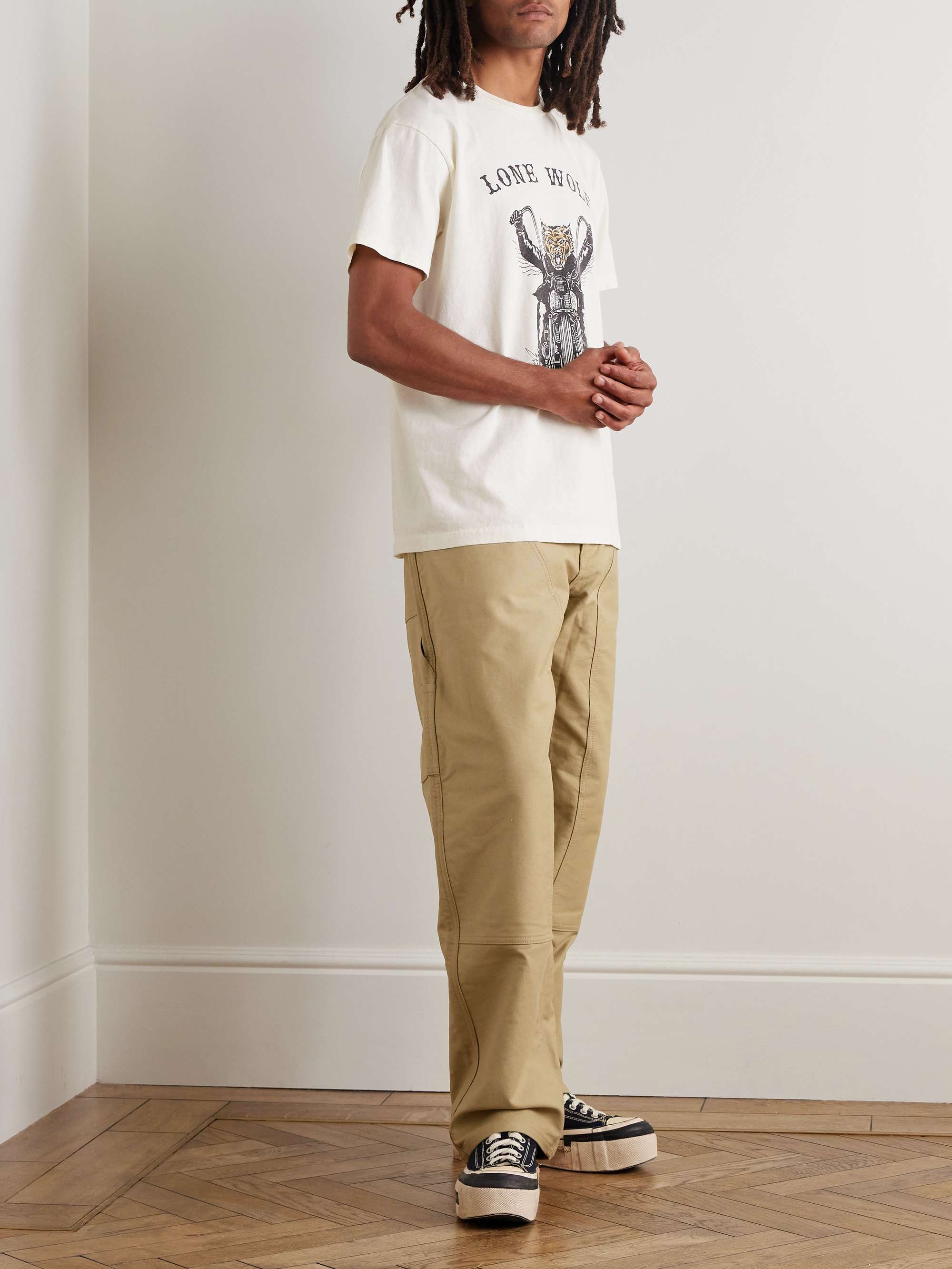 Lone Wolf Printed Cotton-Jersey T-Shirt view