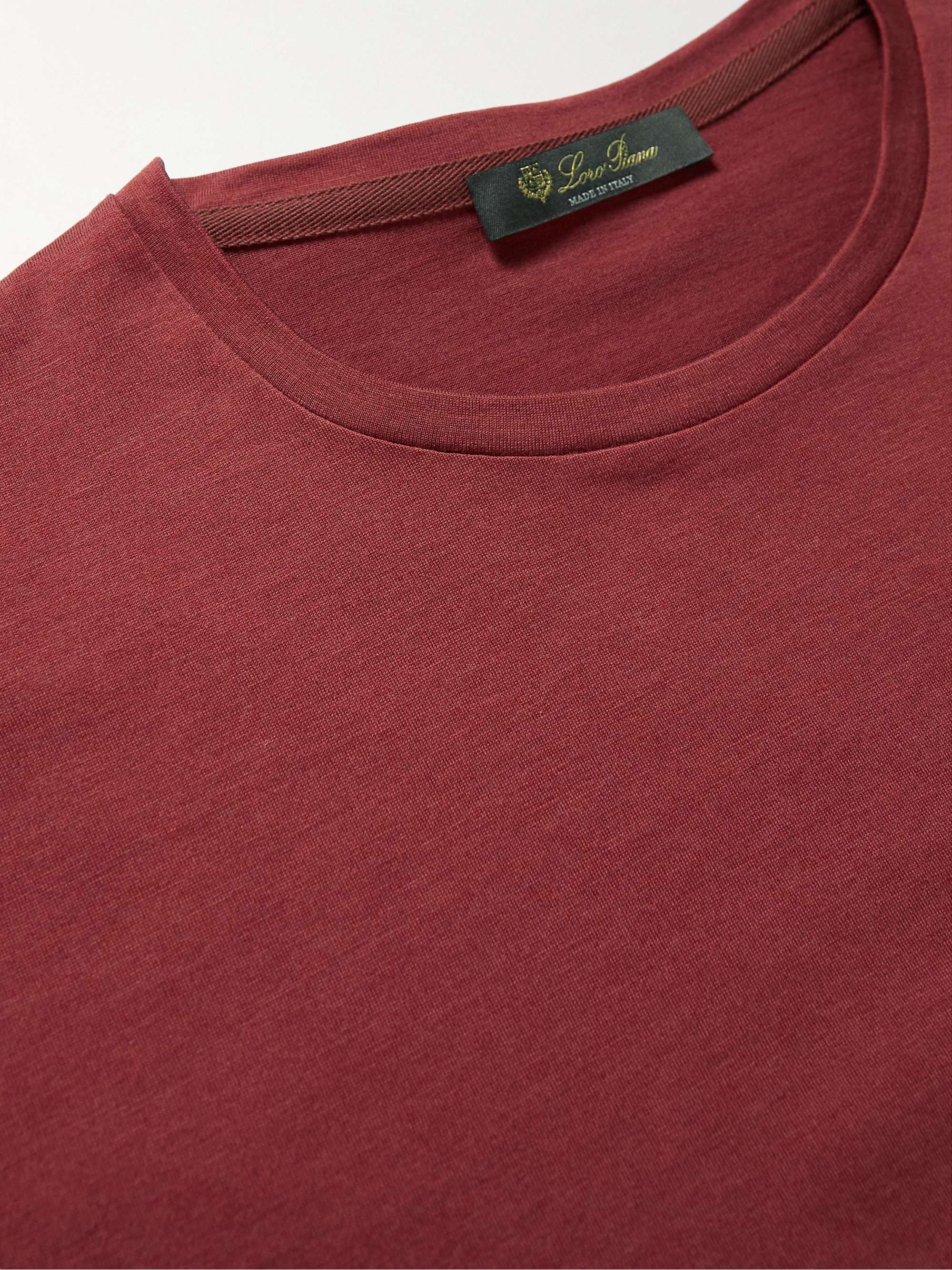Slim-Fit Silk and Cotton-Blend Jersey T-Shirt view