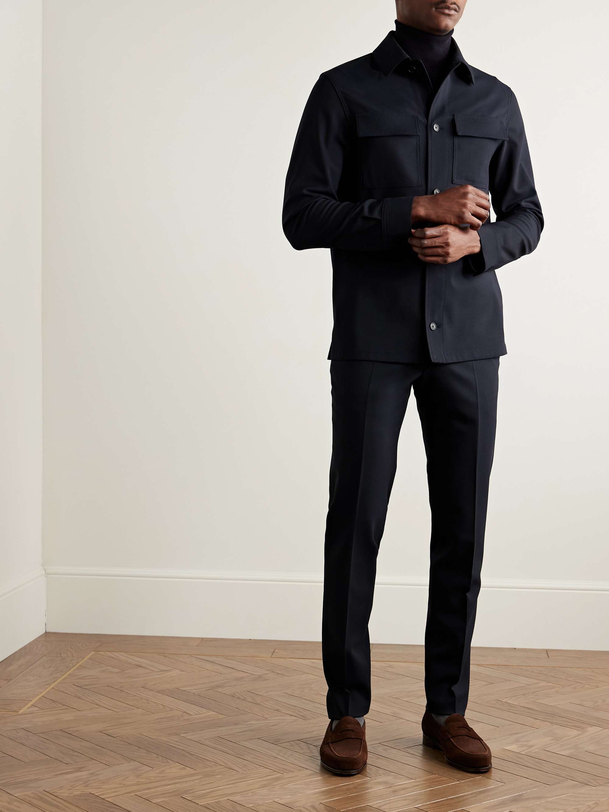 Slim-Fit Wool-Blend Overshirt view