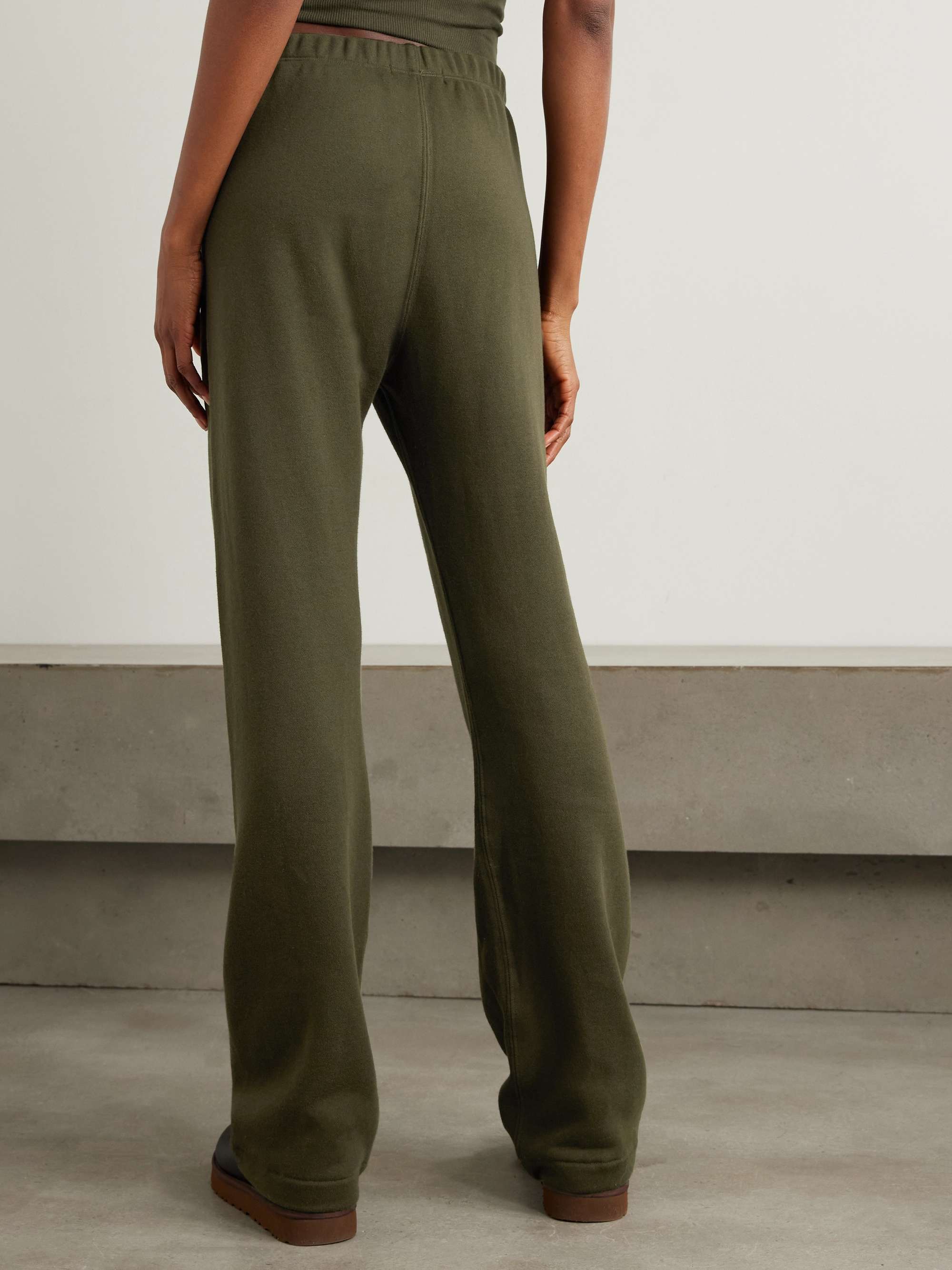 Embroidered cotton and modal-blend jersey sweatpants view