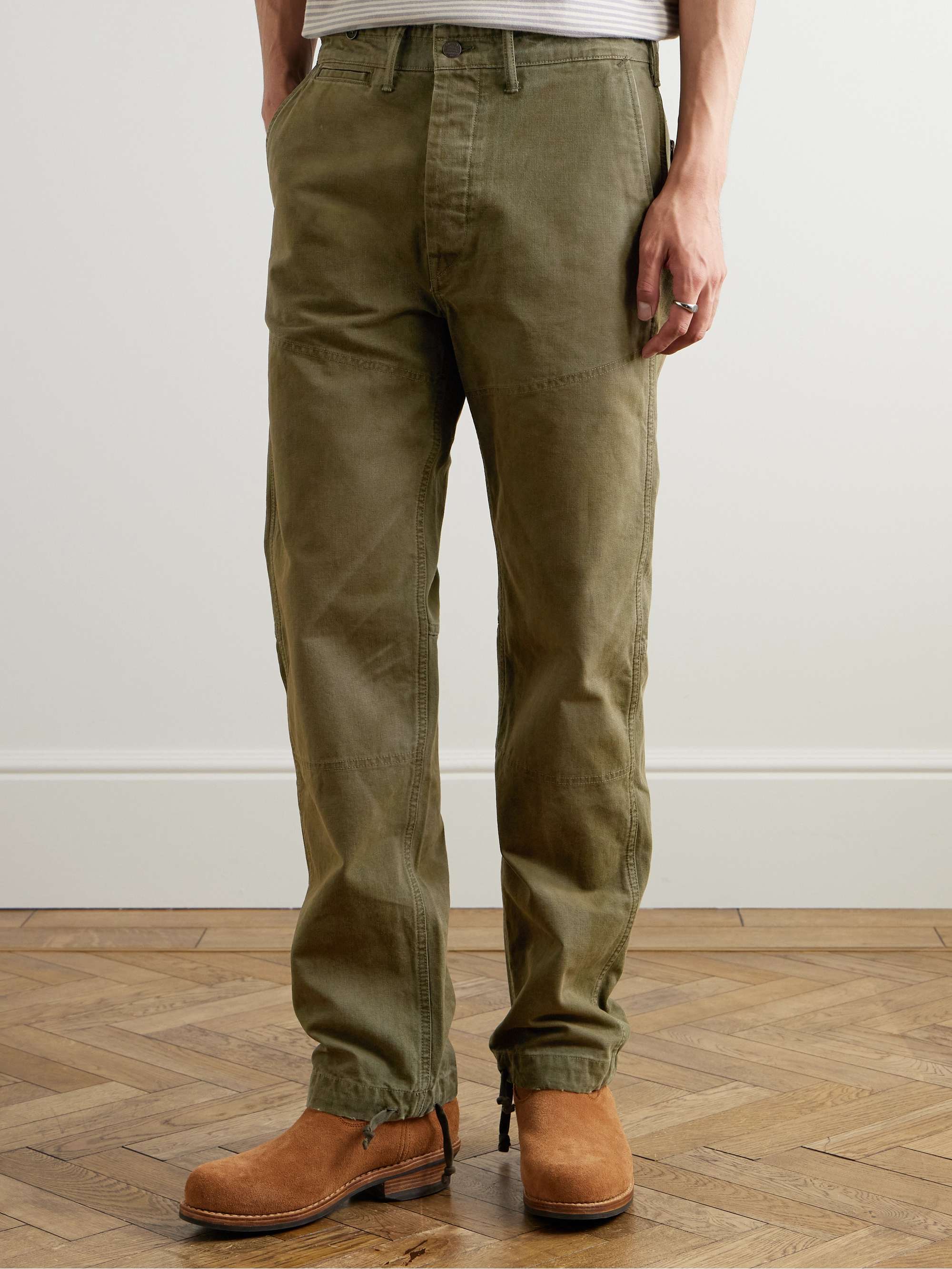 Curtiss Straight-Leg Cotton-Canvas Trousers view