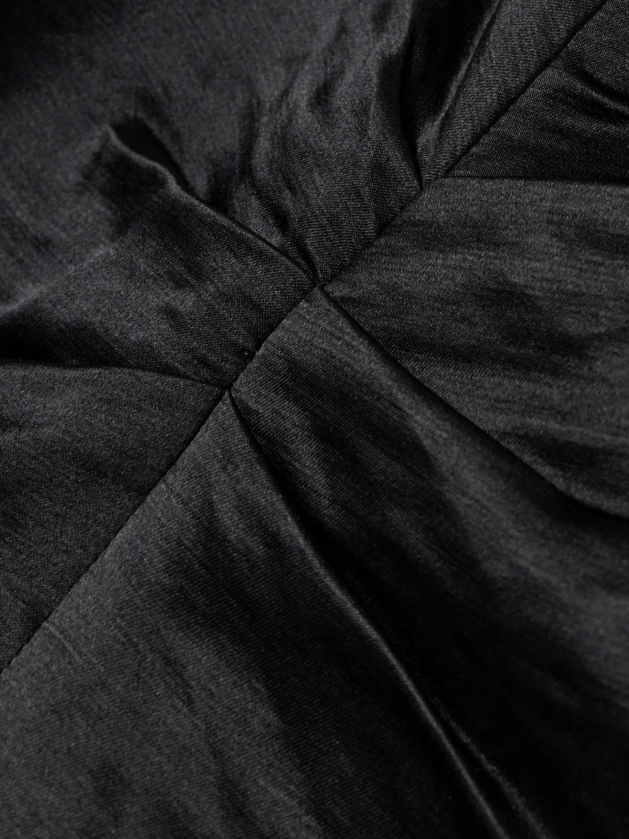 Ruby linen and silk-blend satin midi dress view