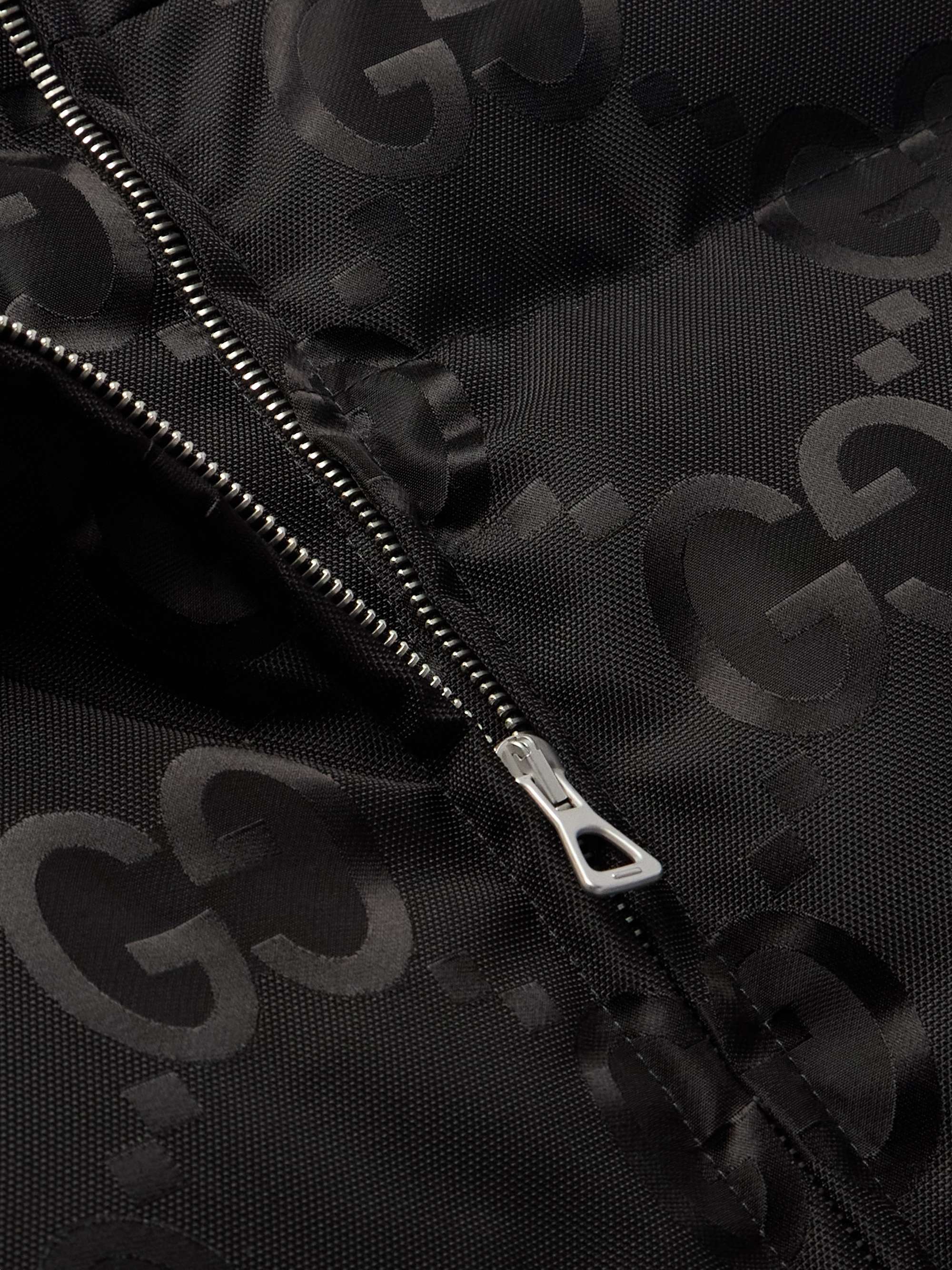 Quilted Logo-Jacquard Shell Hooded Down Jacket view