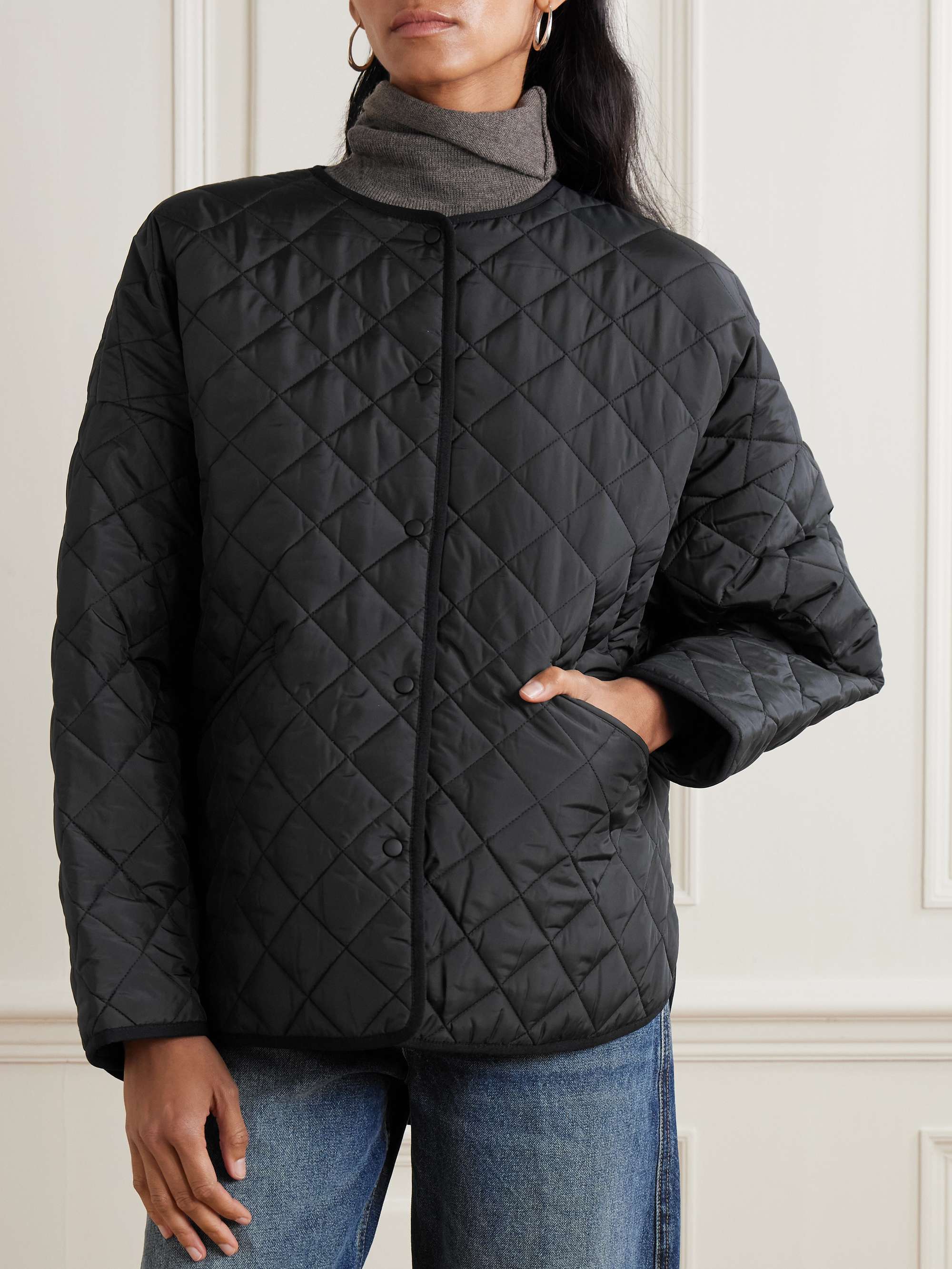 Quilted recycled-shell jacket view