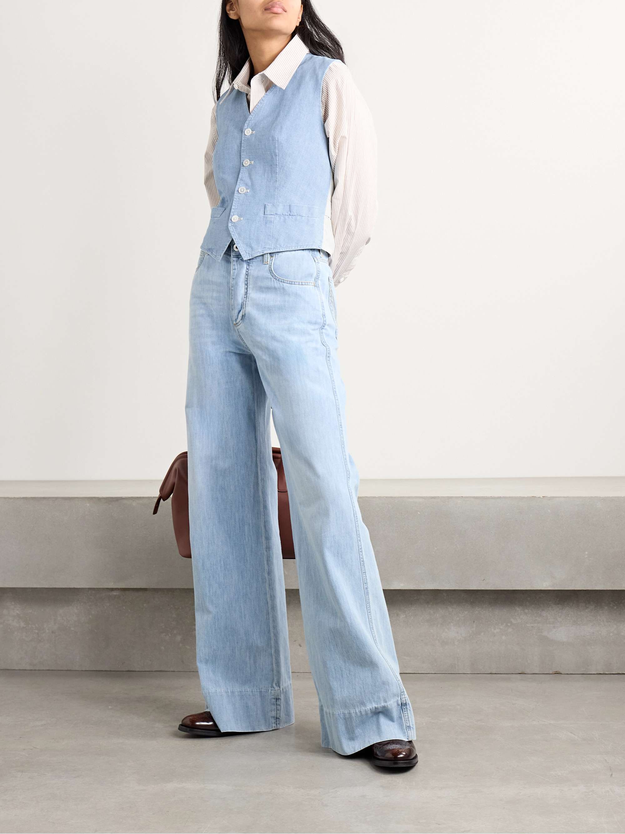 Pauline cotton-chambray vest view
