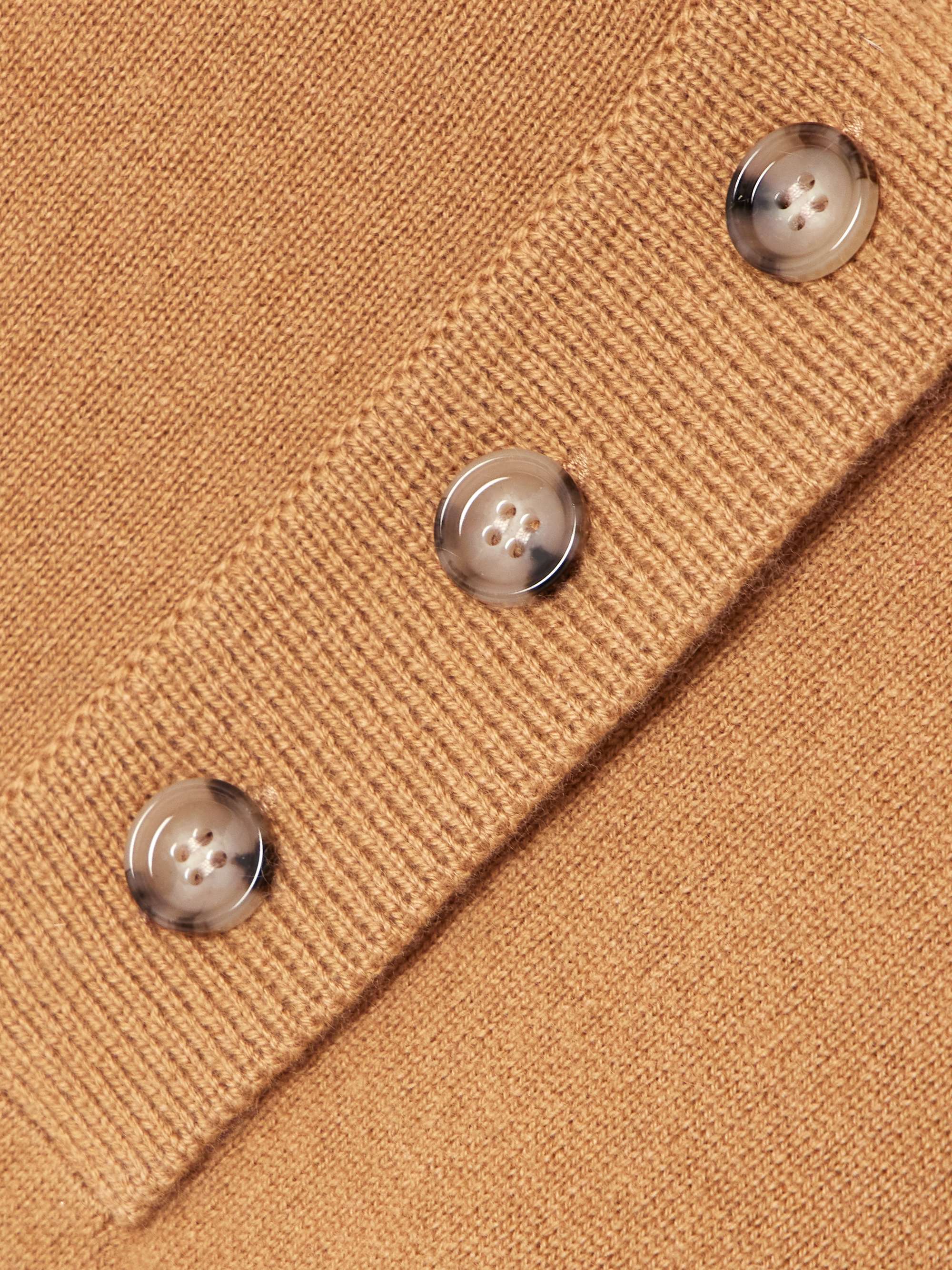Wool and cashmere-blend polo sweater view
