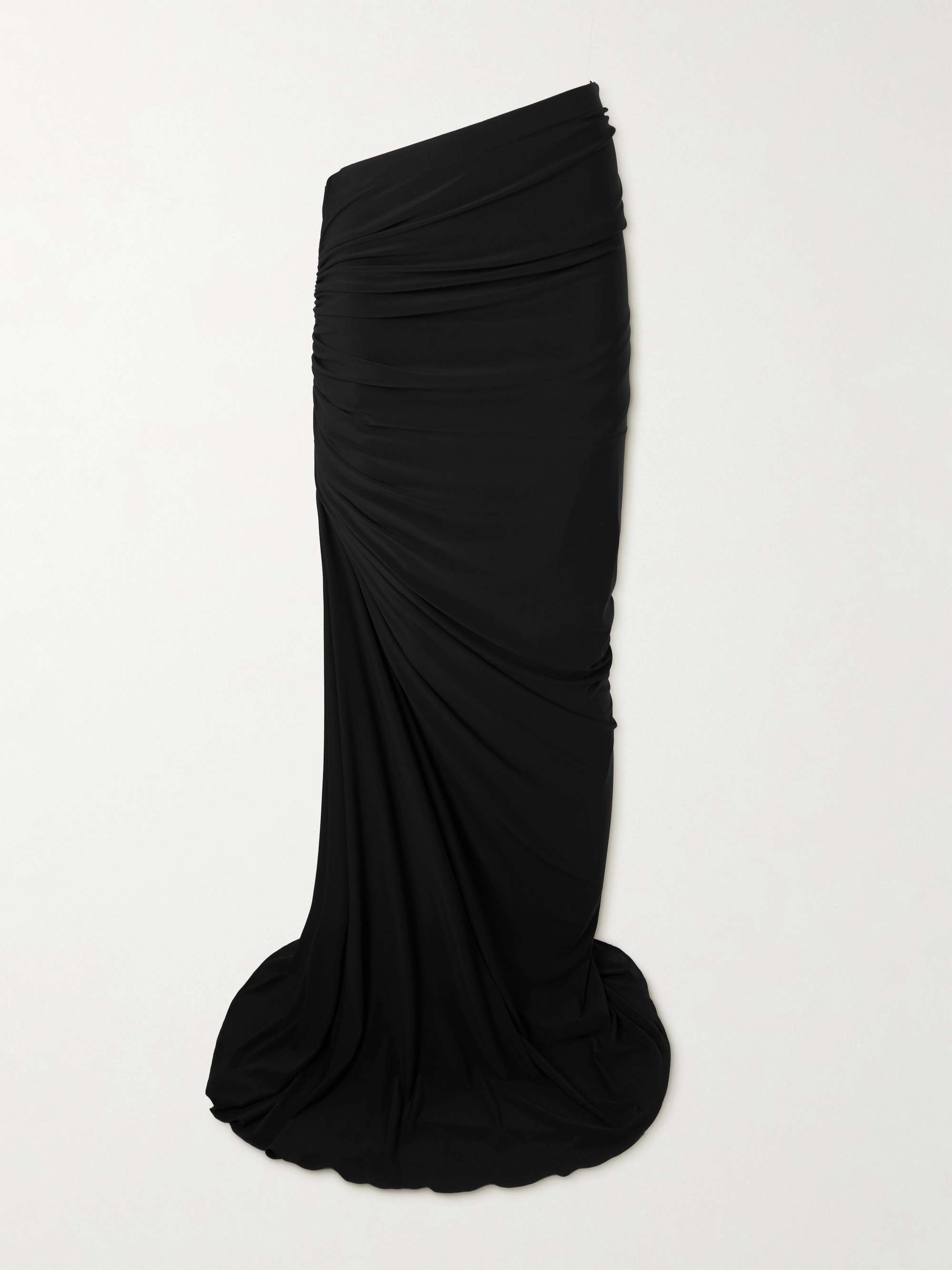 Draped stretch-knit maxi skirt view