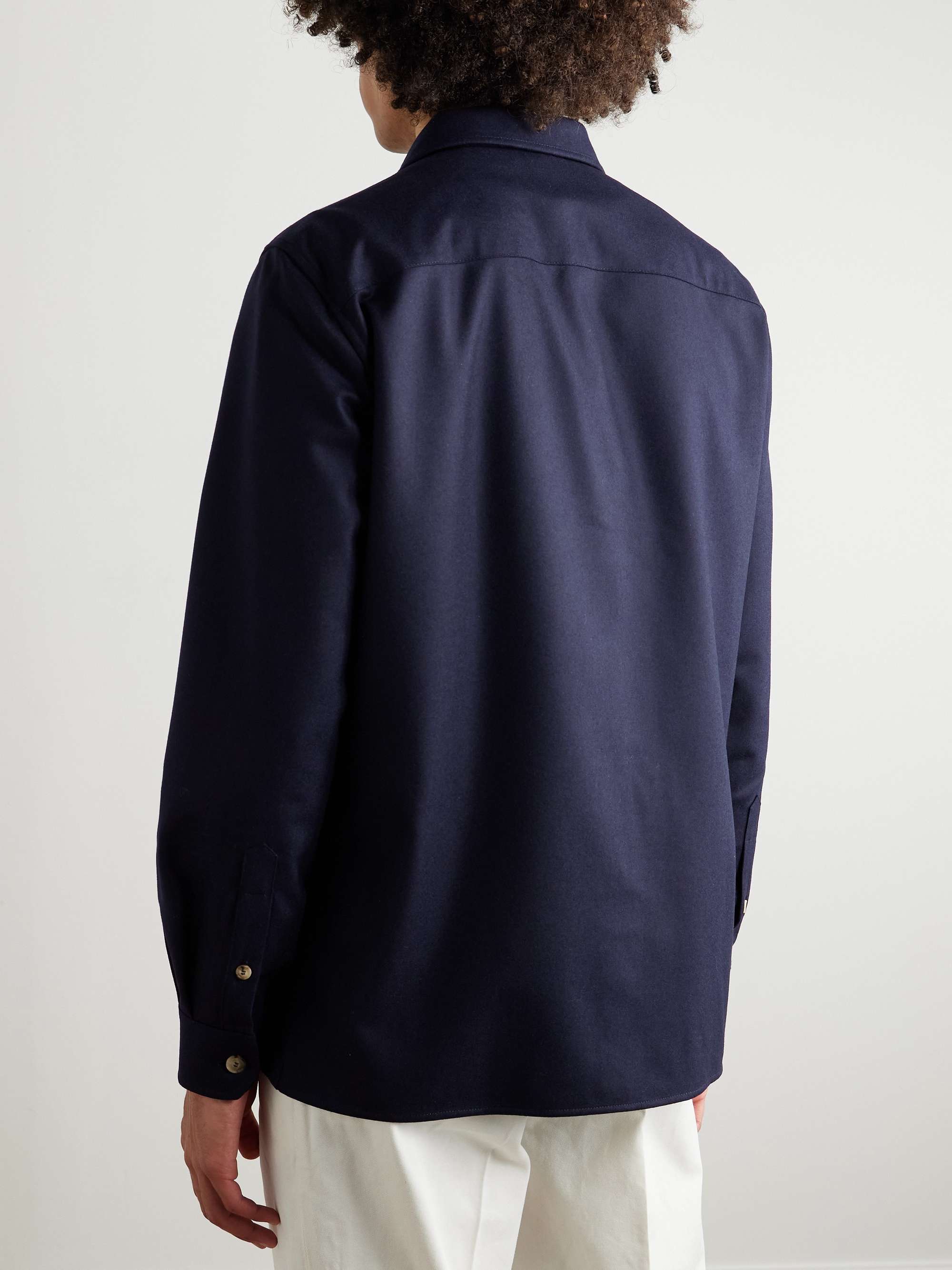 Brushed Wool-Twill Overshirt view