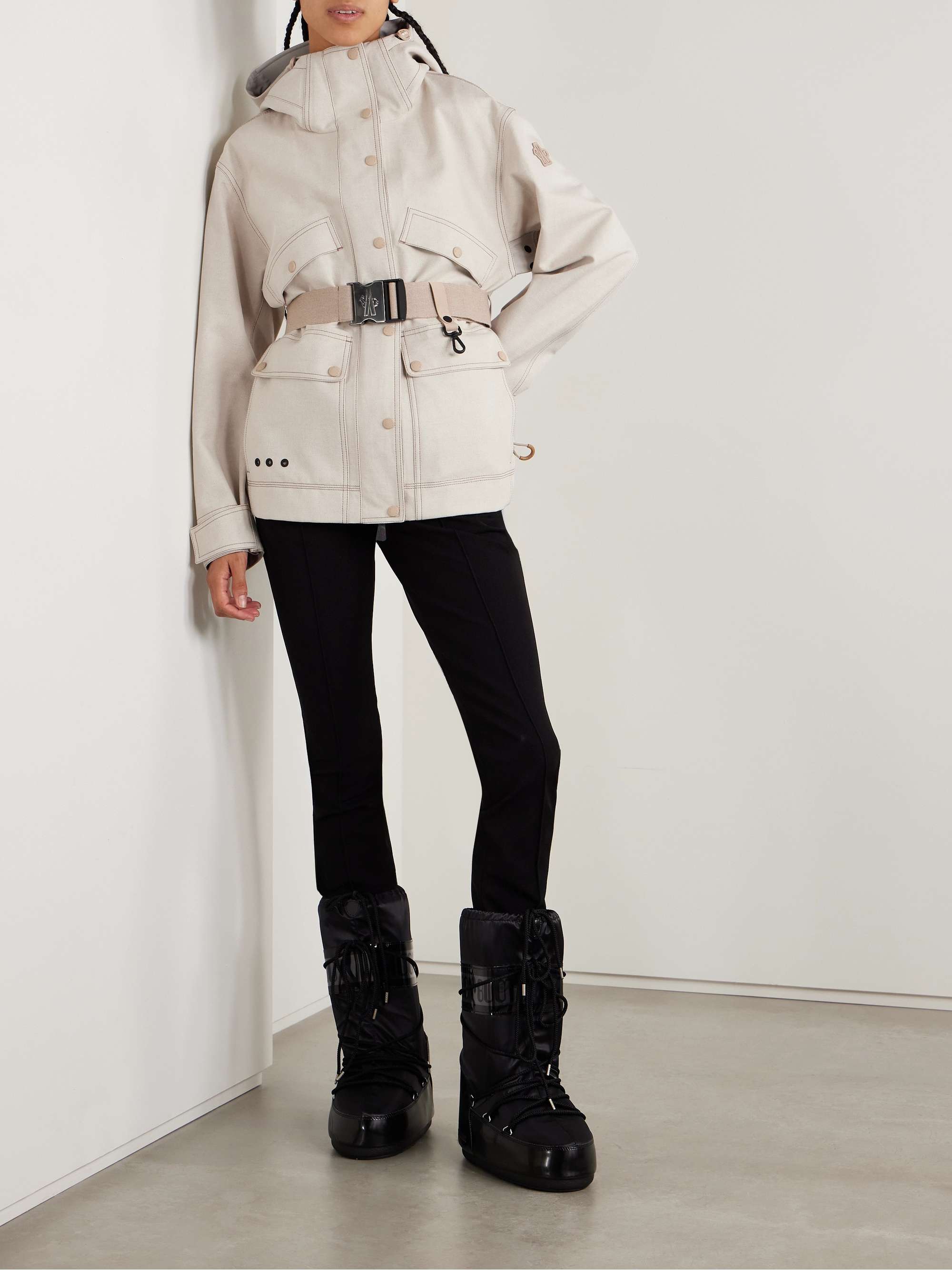 Tarkine hooded belted canvas jacket view