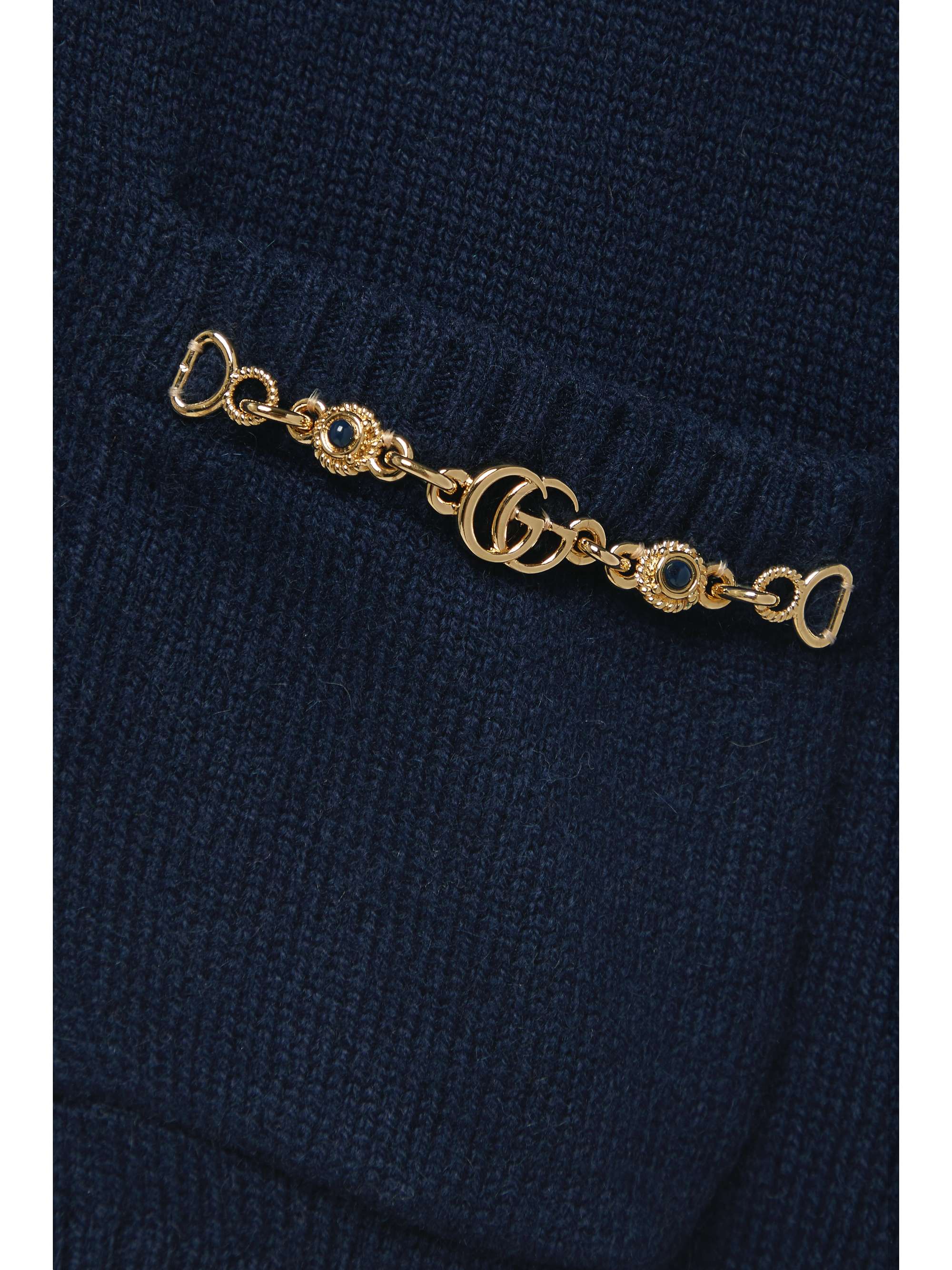 Horsebit-detailed cashmere cardigan view
