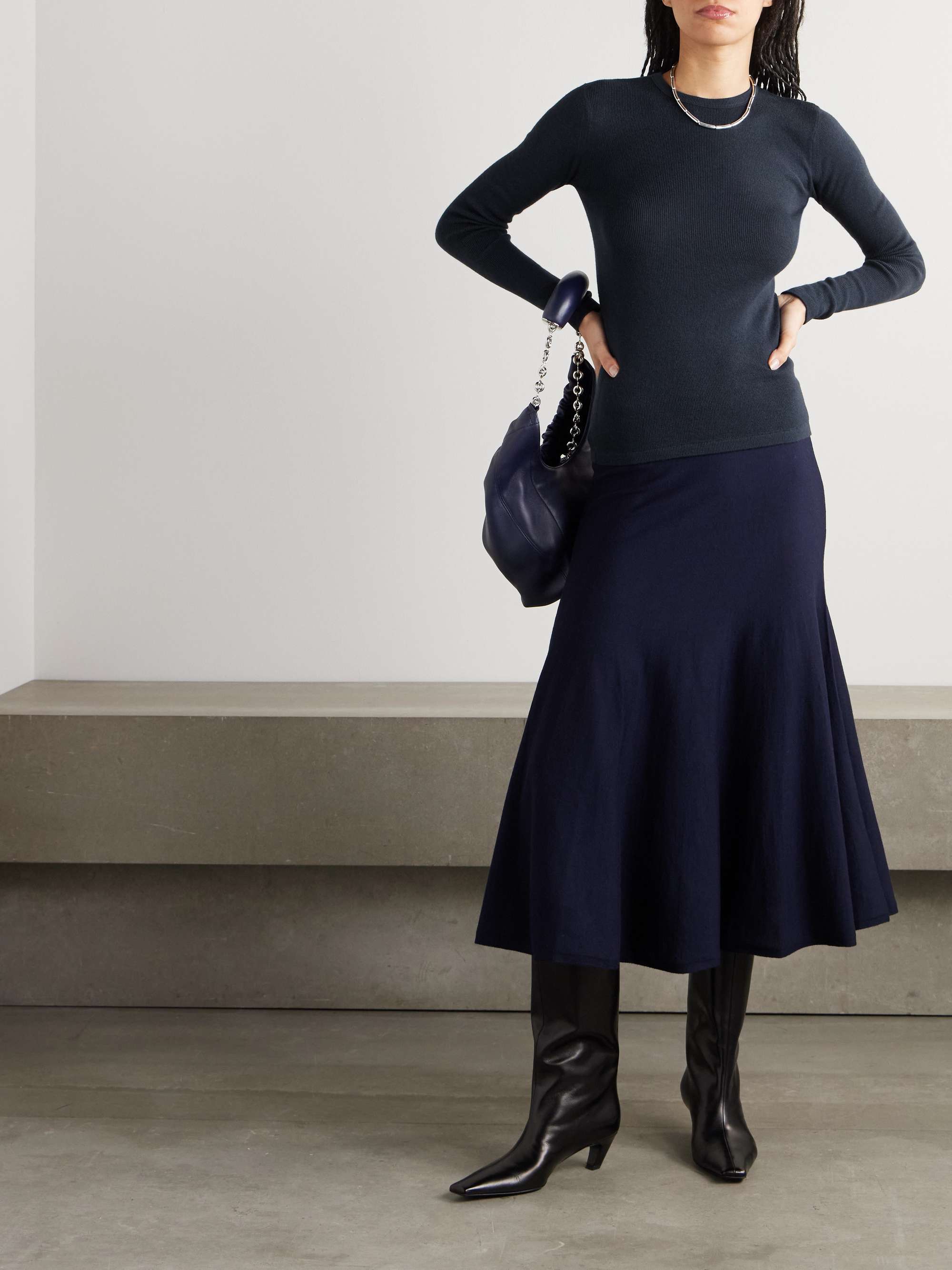 Vivian cotton and cashmere-blend T-shirt view