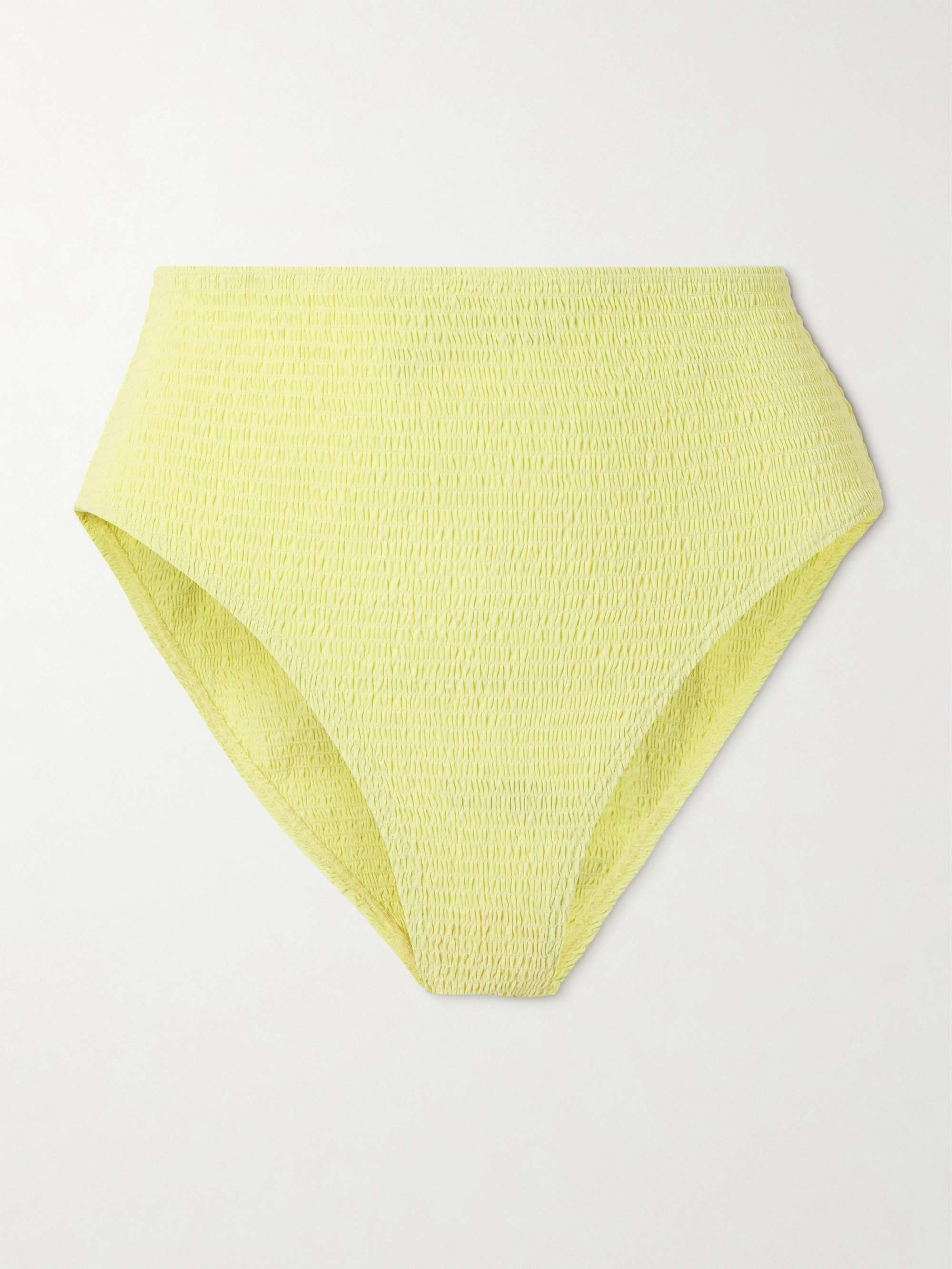 Shirred high-rise bikini briefs view