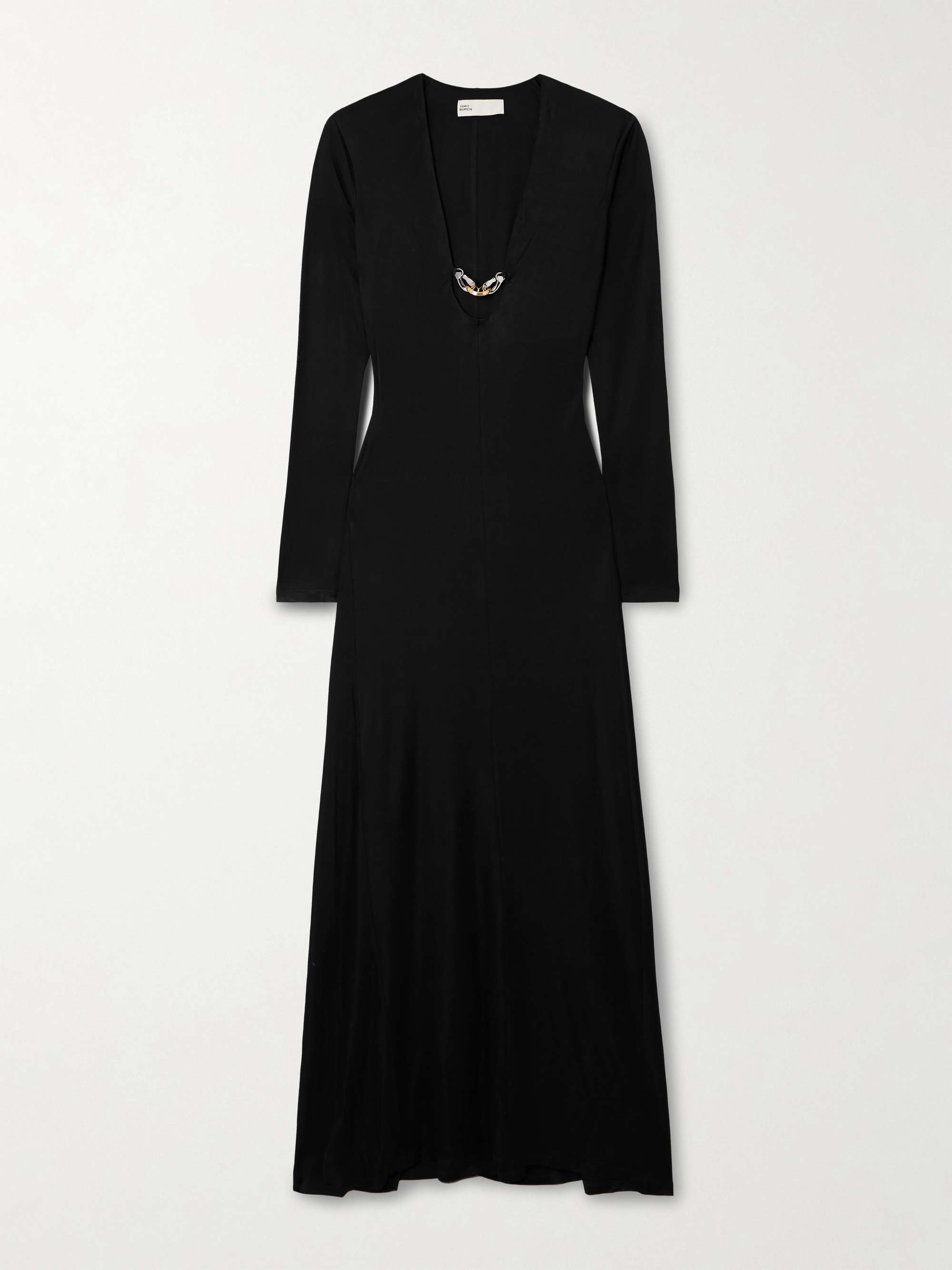 Jessa embellished satin-jersey maxi dress view
