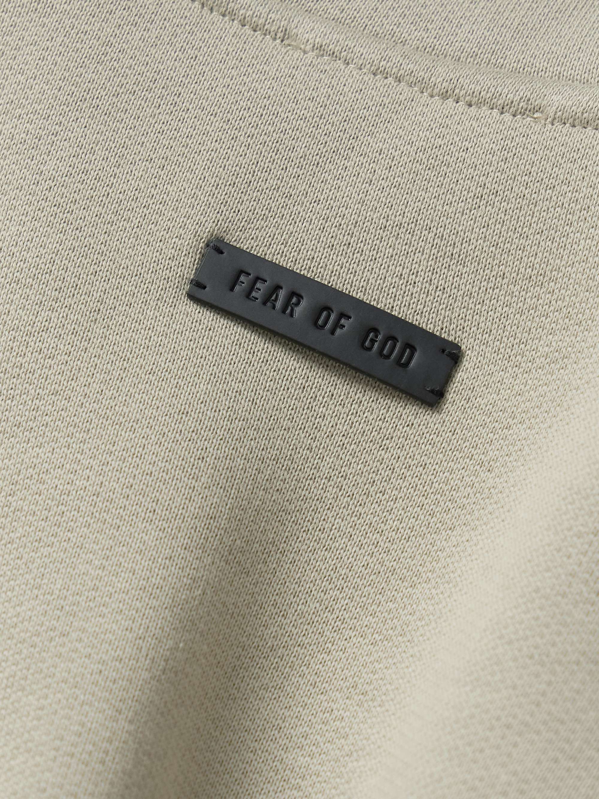 Oversized Cotton-Blend Jersey Half-Zip Sweatshirt view