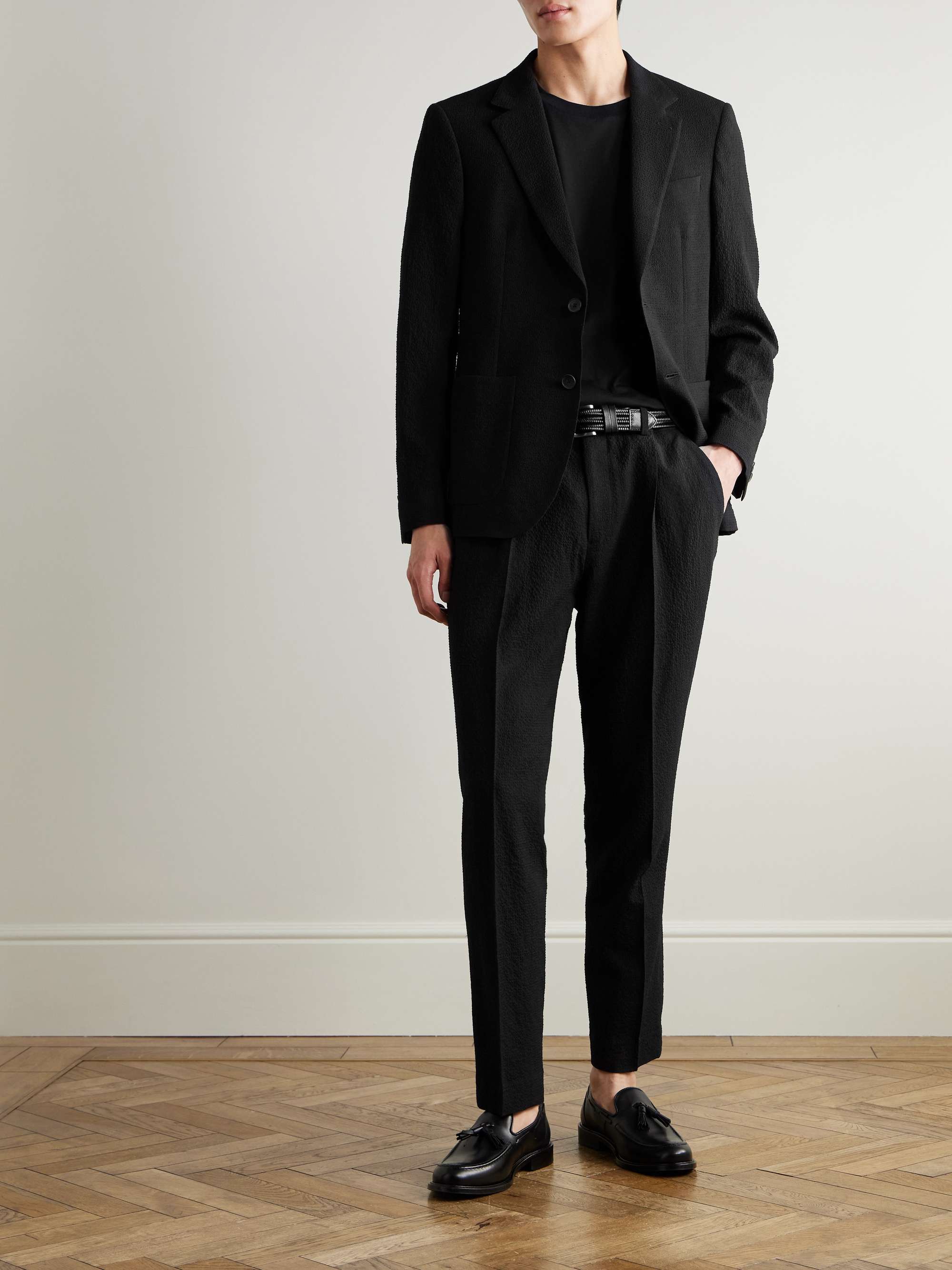 Wool-Blend Seersucker Blazer view