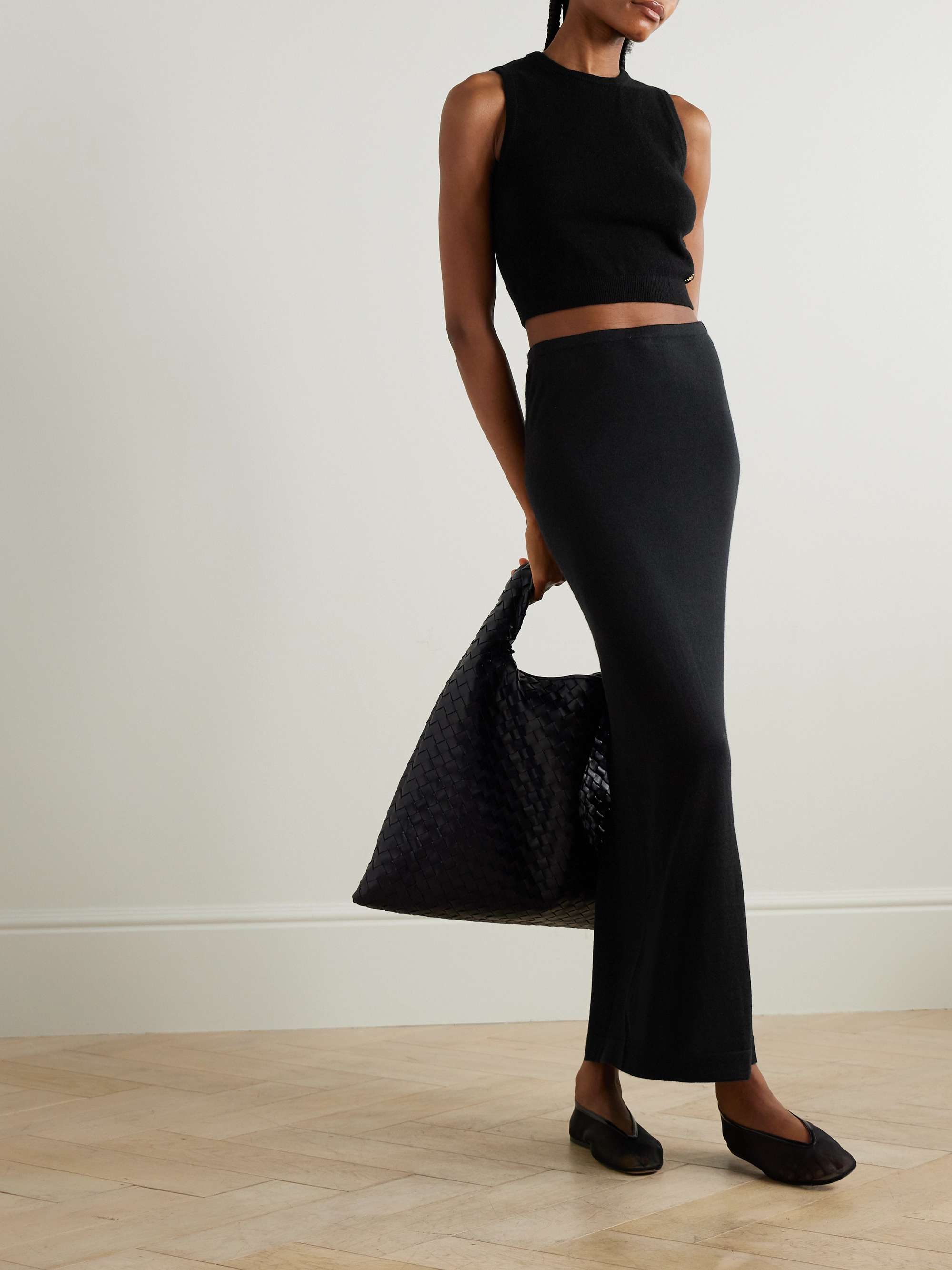 Sawyer cropped embellished cashmere tank view