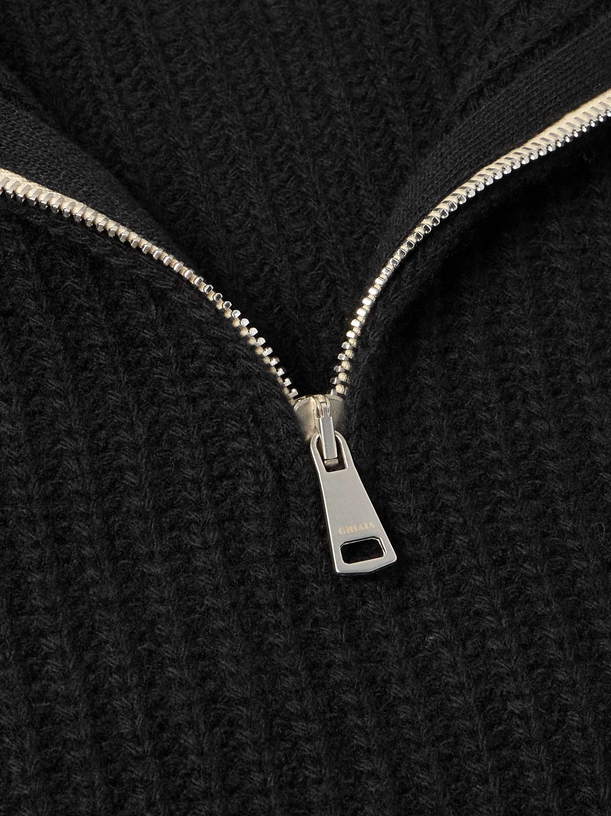 Ribbed Wool Half-Zip Sweater view