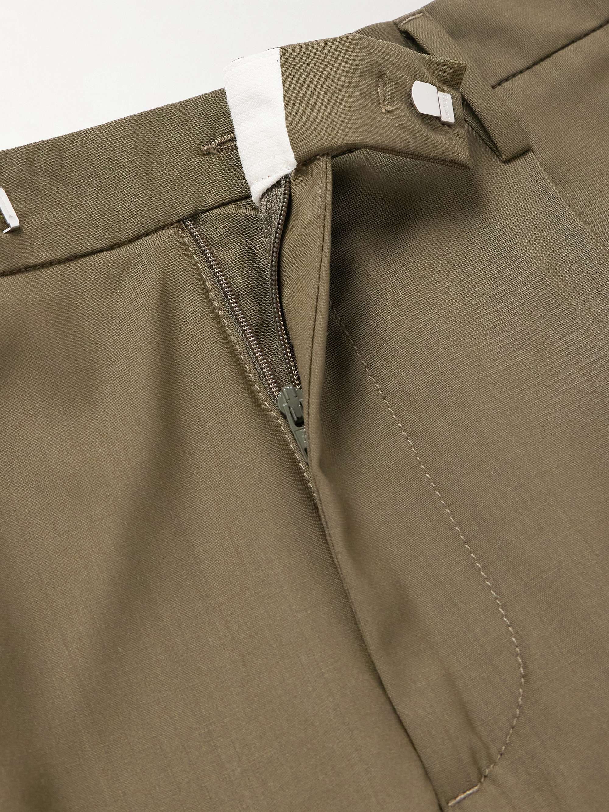 Masco Slim-Fit Straight-Leg Pleated Virgin Wool Trousers view