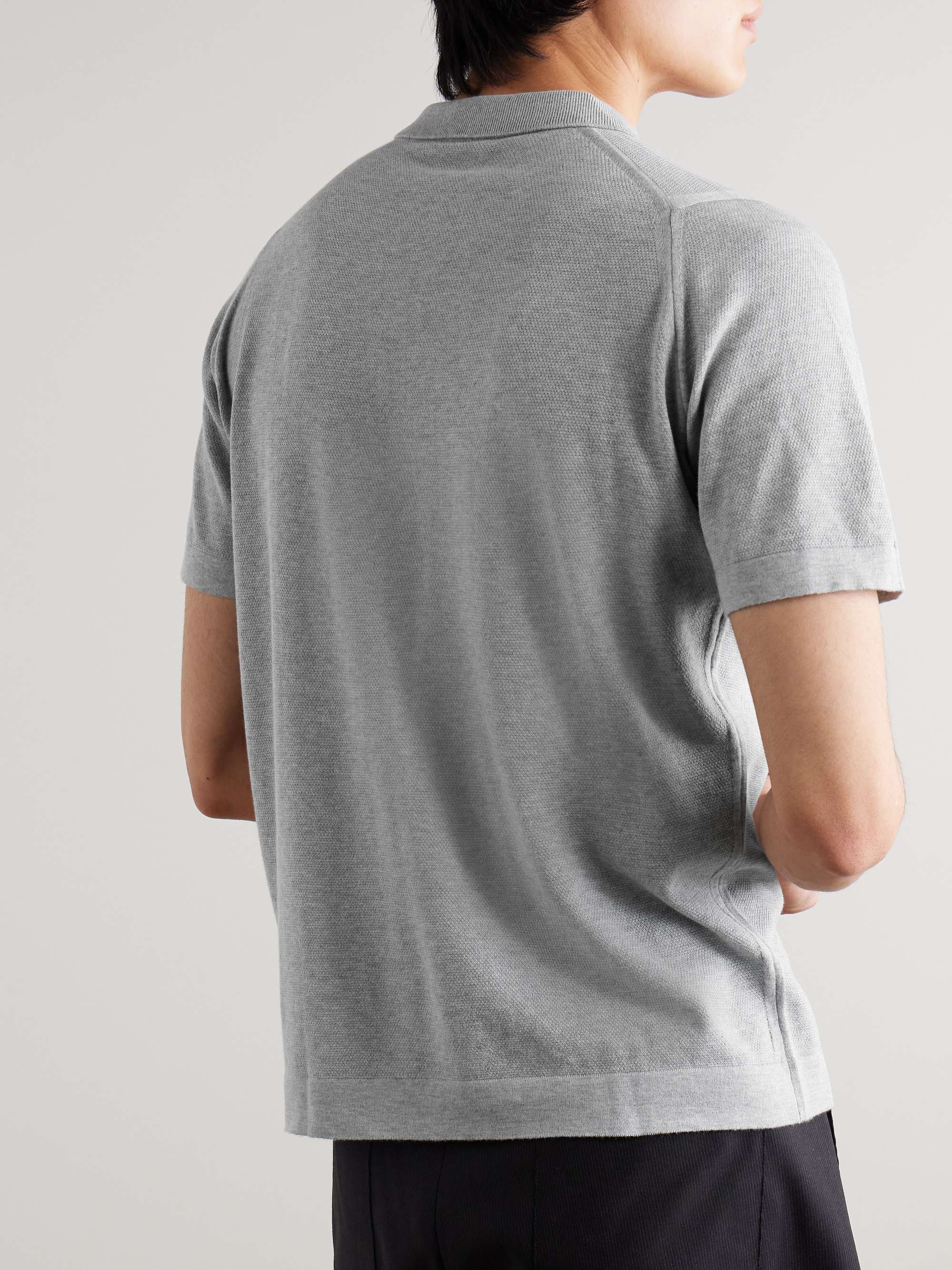 Sandbanks Sea Island Cotton Half-Zip Polo Shirt view