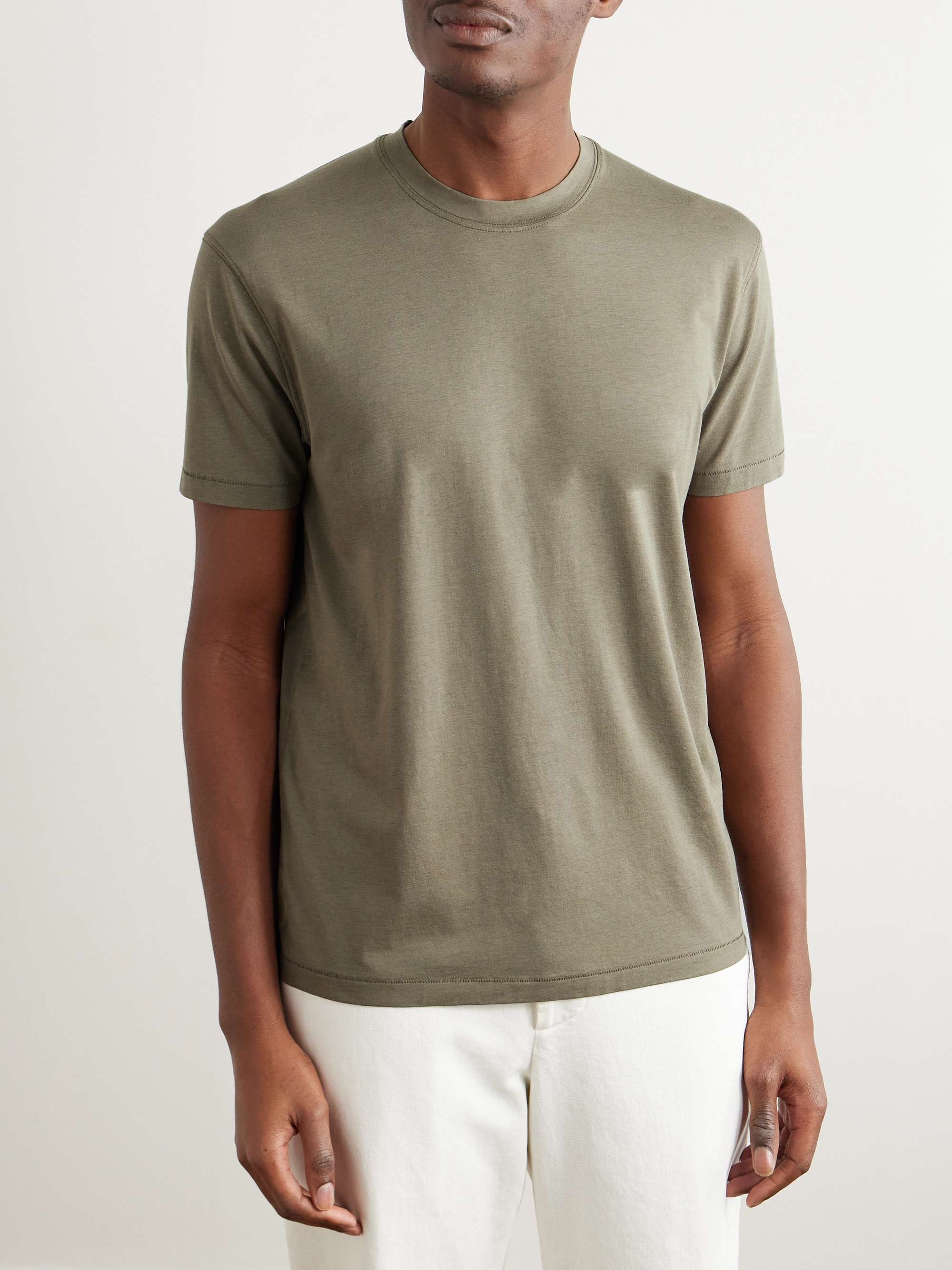 Slim-Fit Lyocell and Cotton-Blend Jersey T-Shirt view