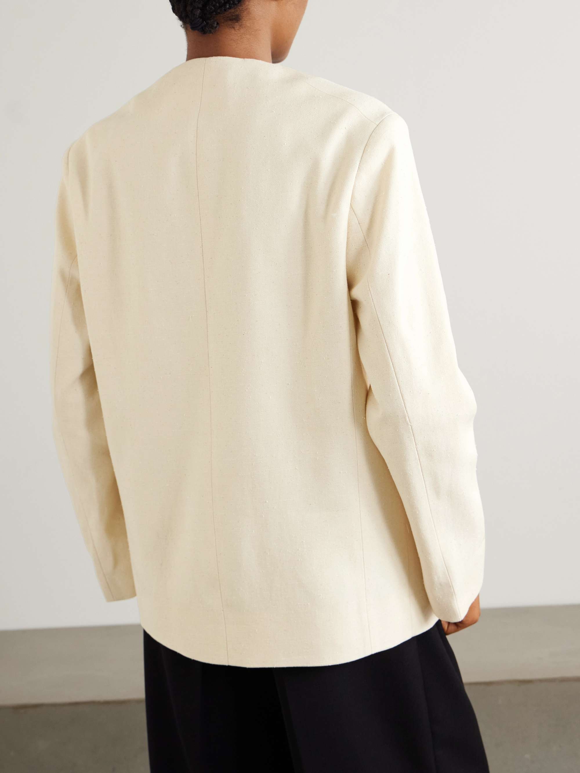 Rocco textured cotton-blend twill blazer view