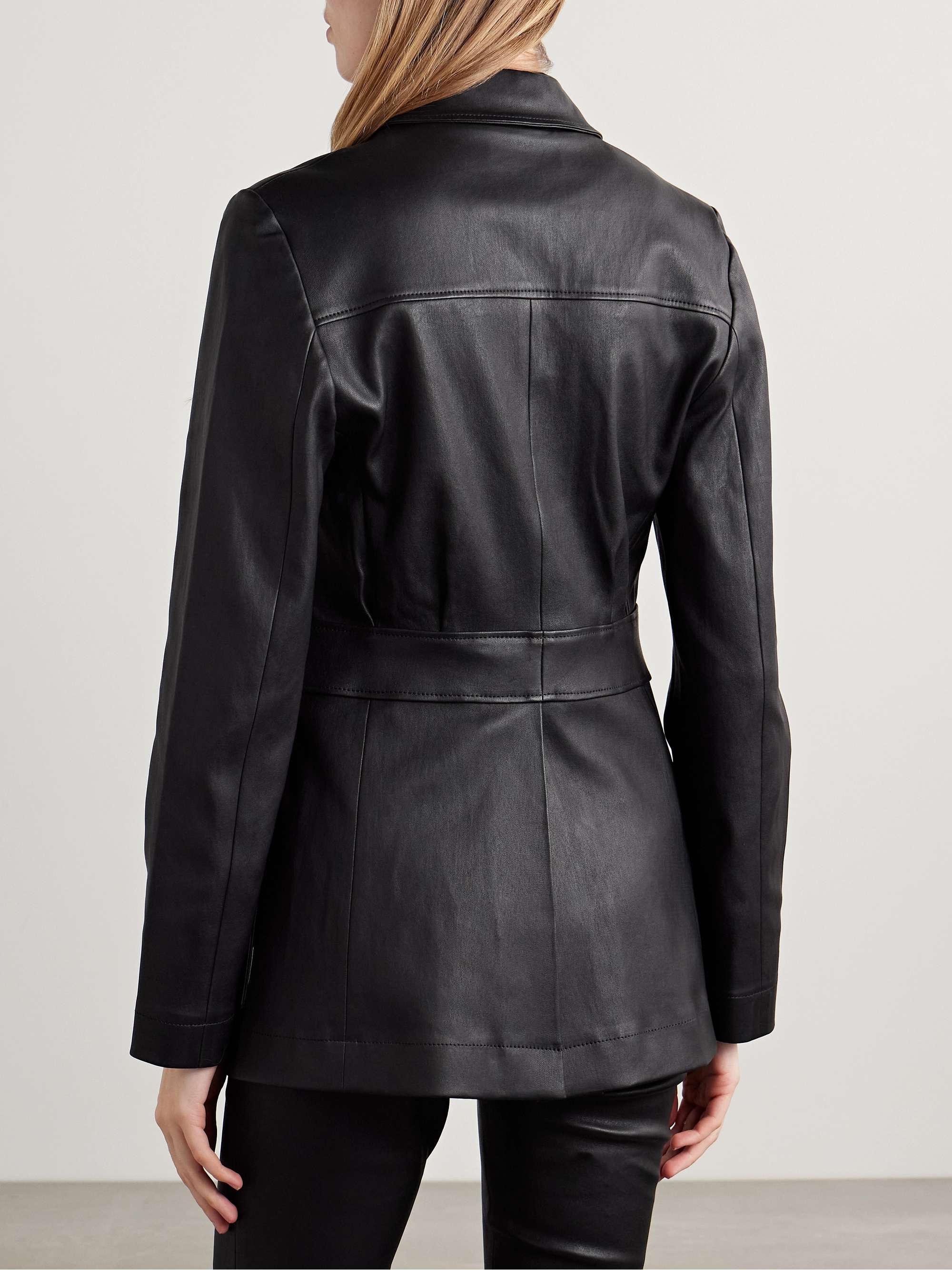 Leon leather jacket view