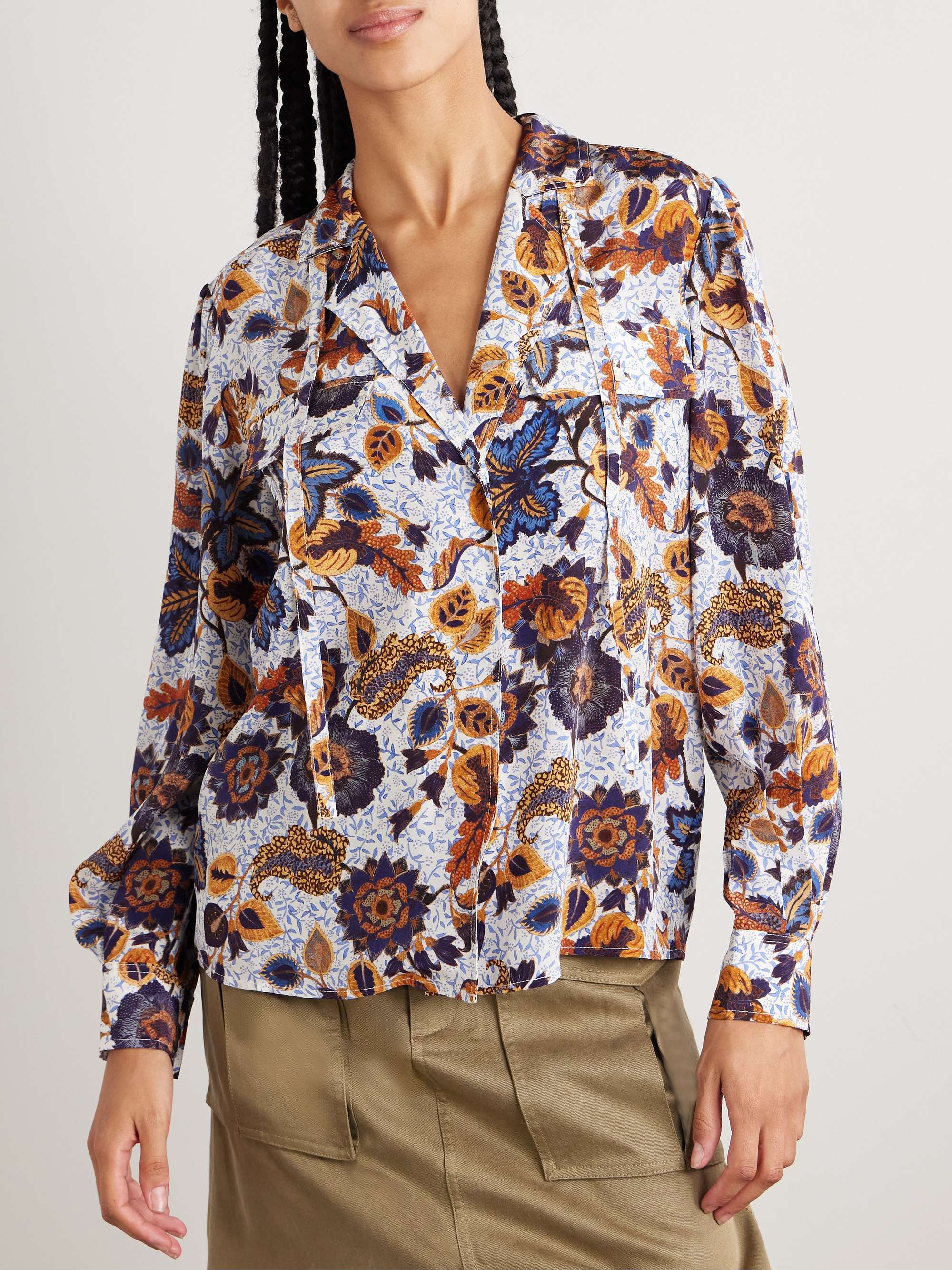 Florian printed silk blouse view