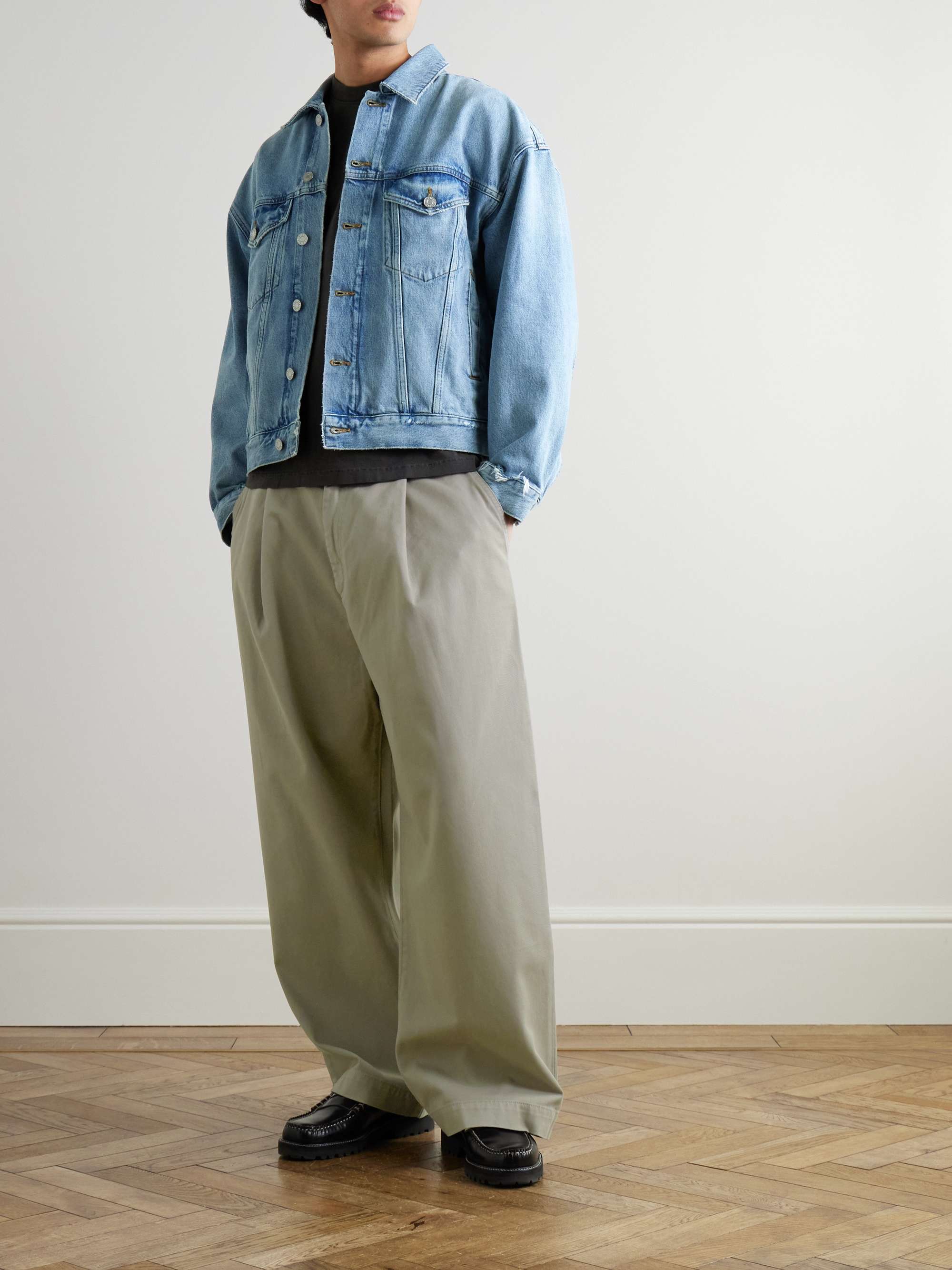Gaius Tapered Pleated Regenerative Cotton-Twill Chinos view