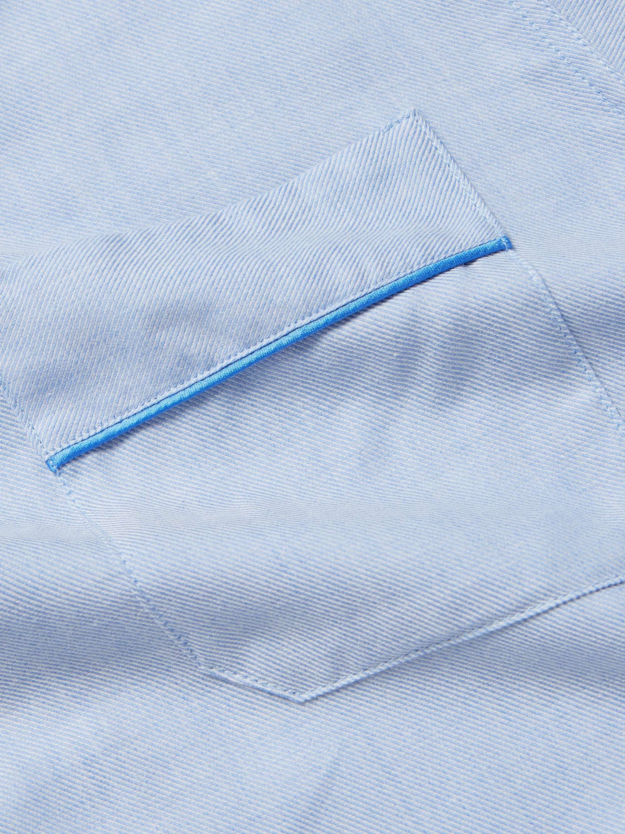 Camp-Collar Cotton-Twill Pyjama Set view