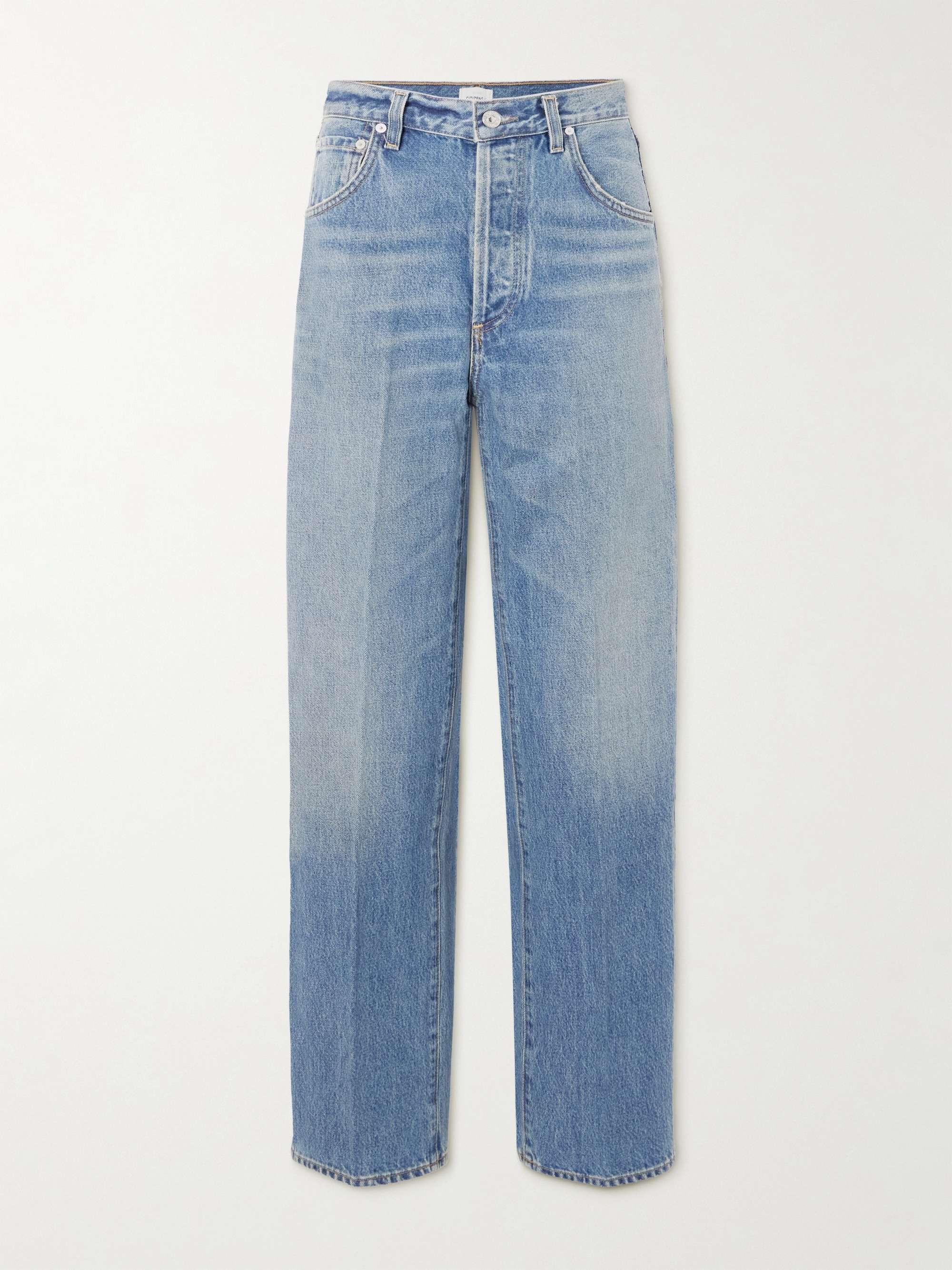 Baretta high-rise straight-leg organic jeans view