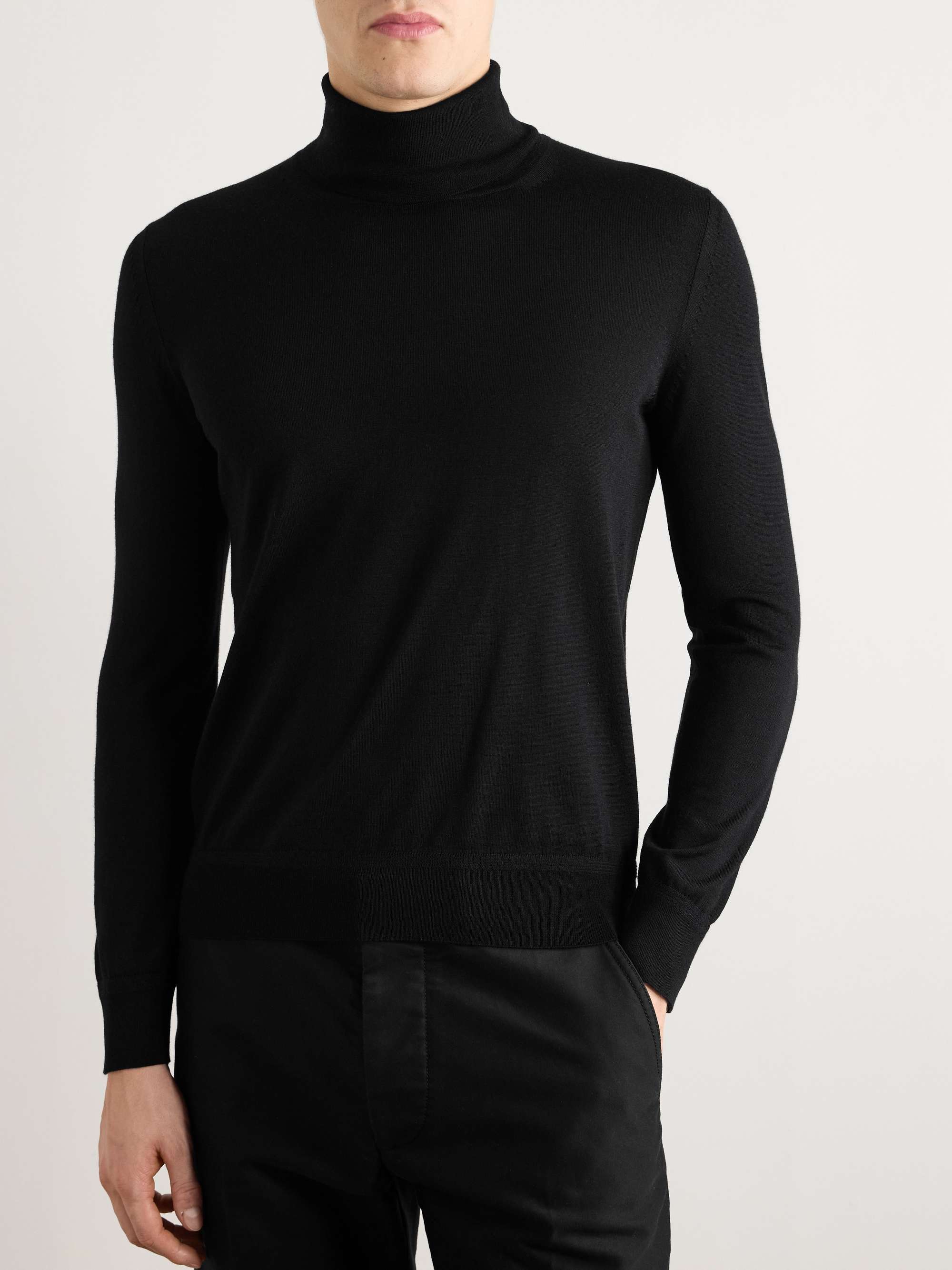 Slim-Fit Cashmere and Silk-Blend Rollneck Sweater view