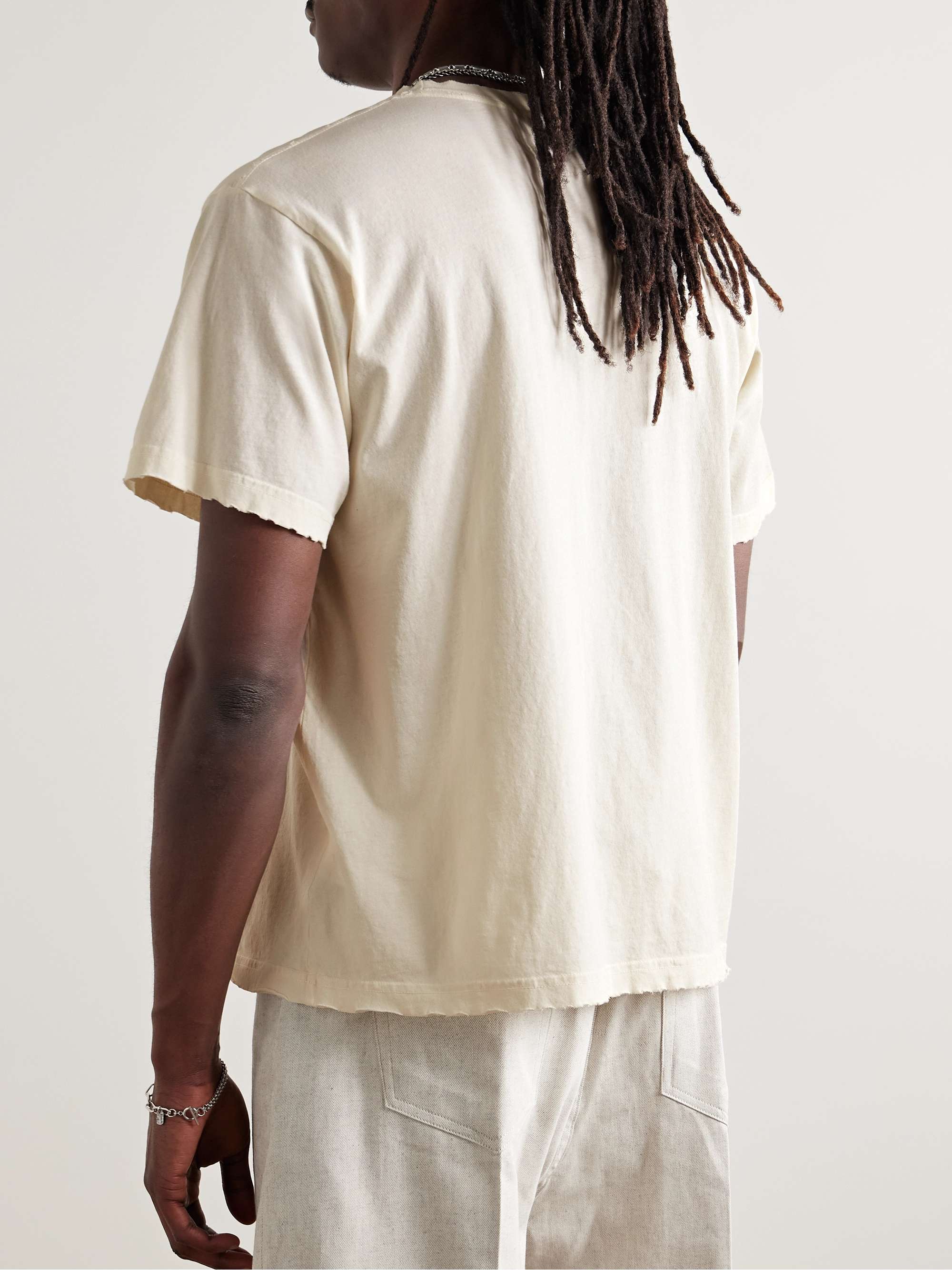 Folsom Distressed Cotton-Jersey T-Shirt view