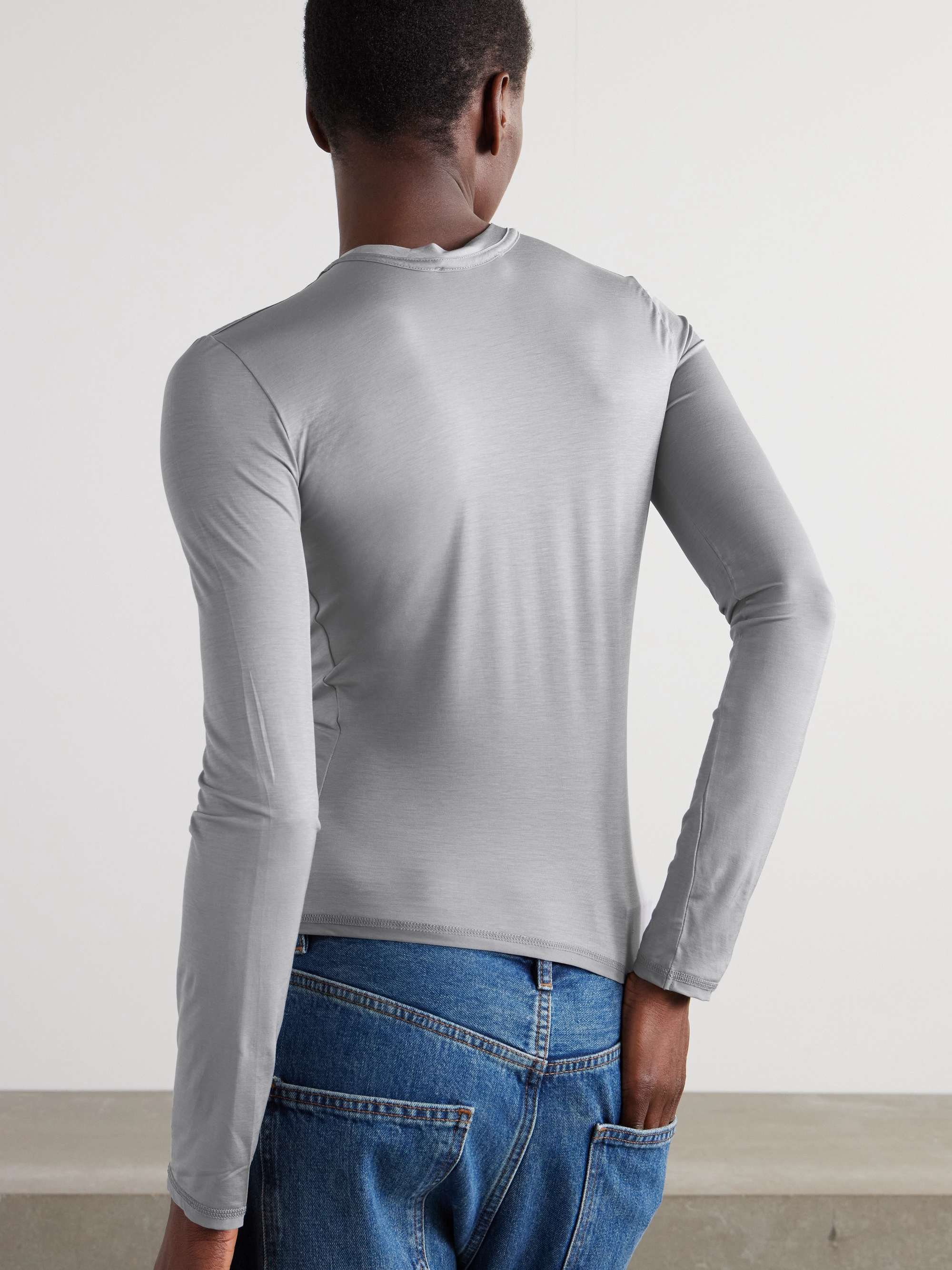 Lyocell-blend T-shirt view