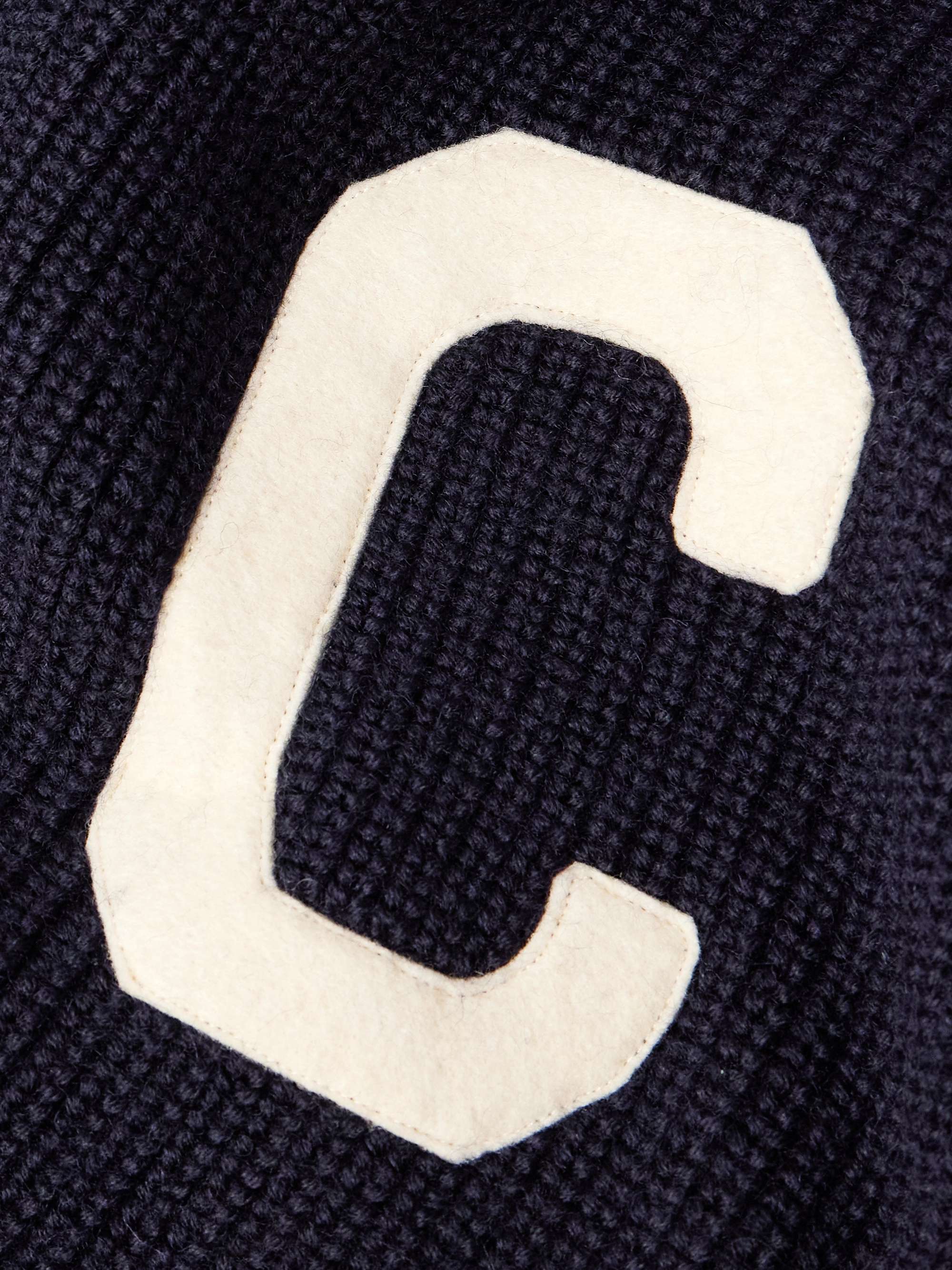 Logo-Appliquéd Wool Zip-Up Hoodie view