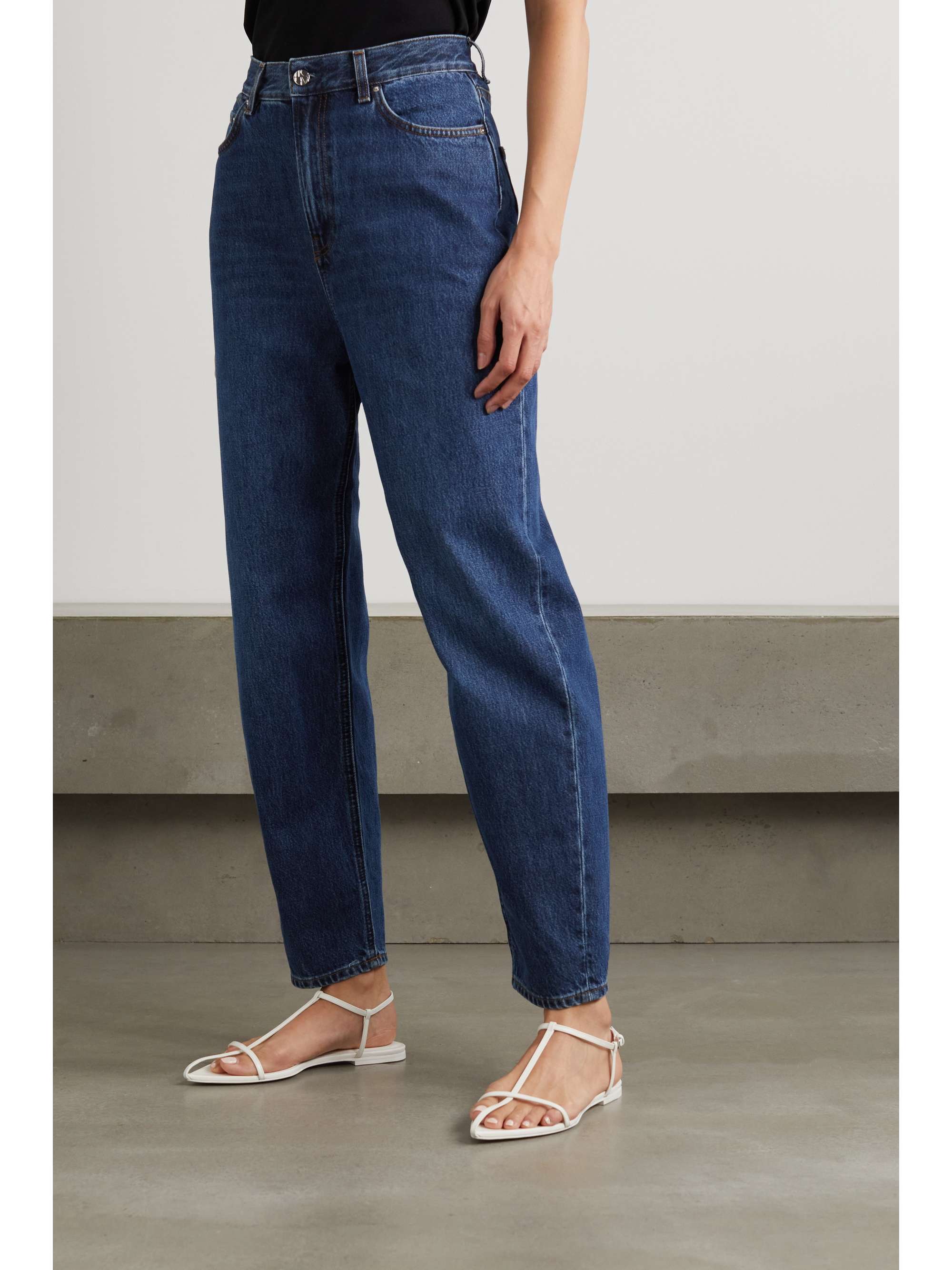 + NET SUSTAIN high-rise tapered organic jeans view