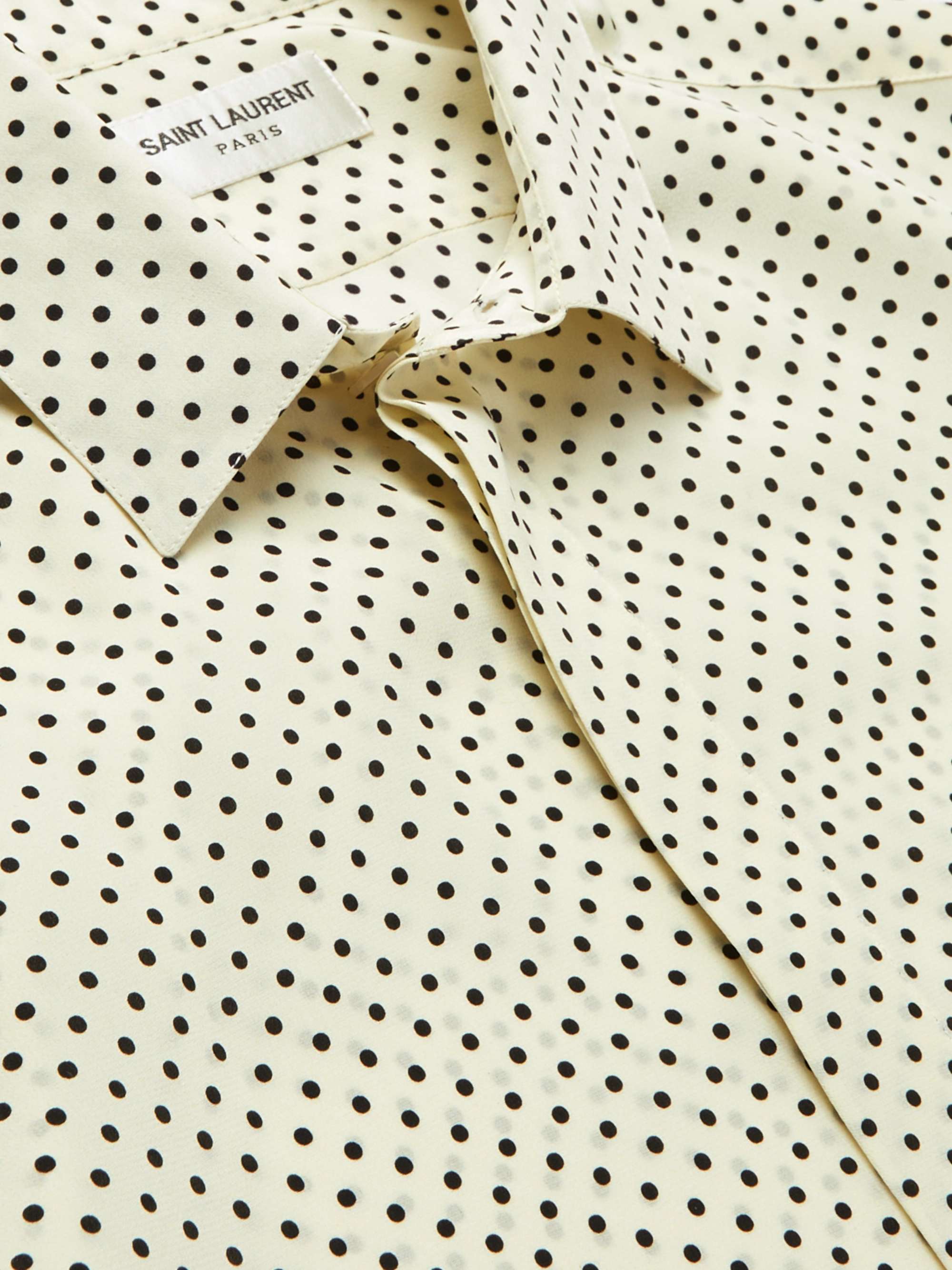 Polka-Dot Silk Crepe De Chine Shirt view