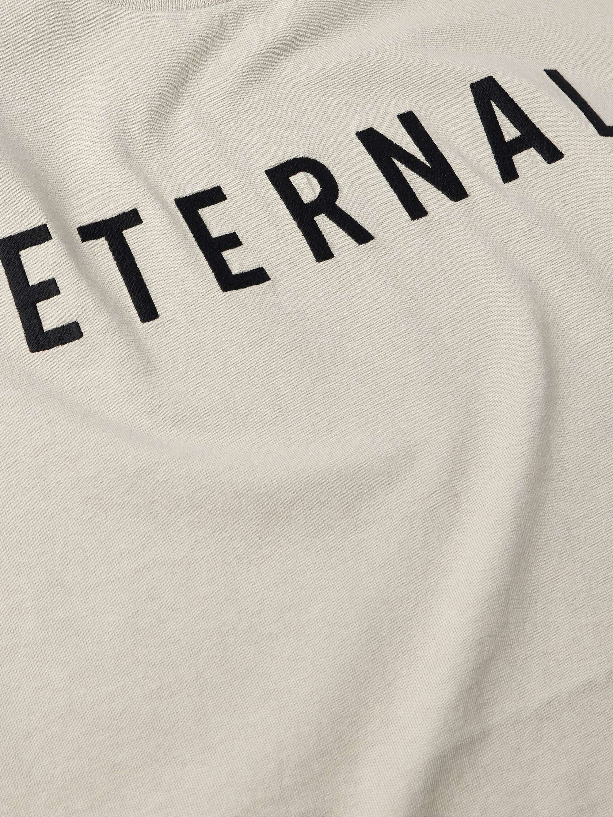 Eternal Oversized Logo-Flocked Cotton-Jersey T-Shirt view